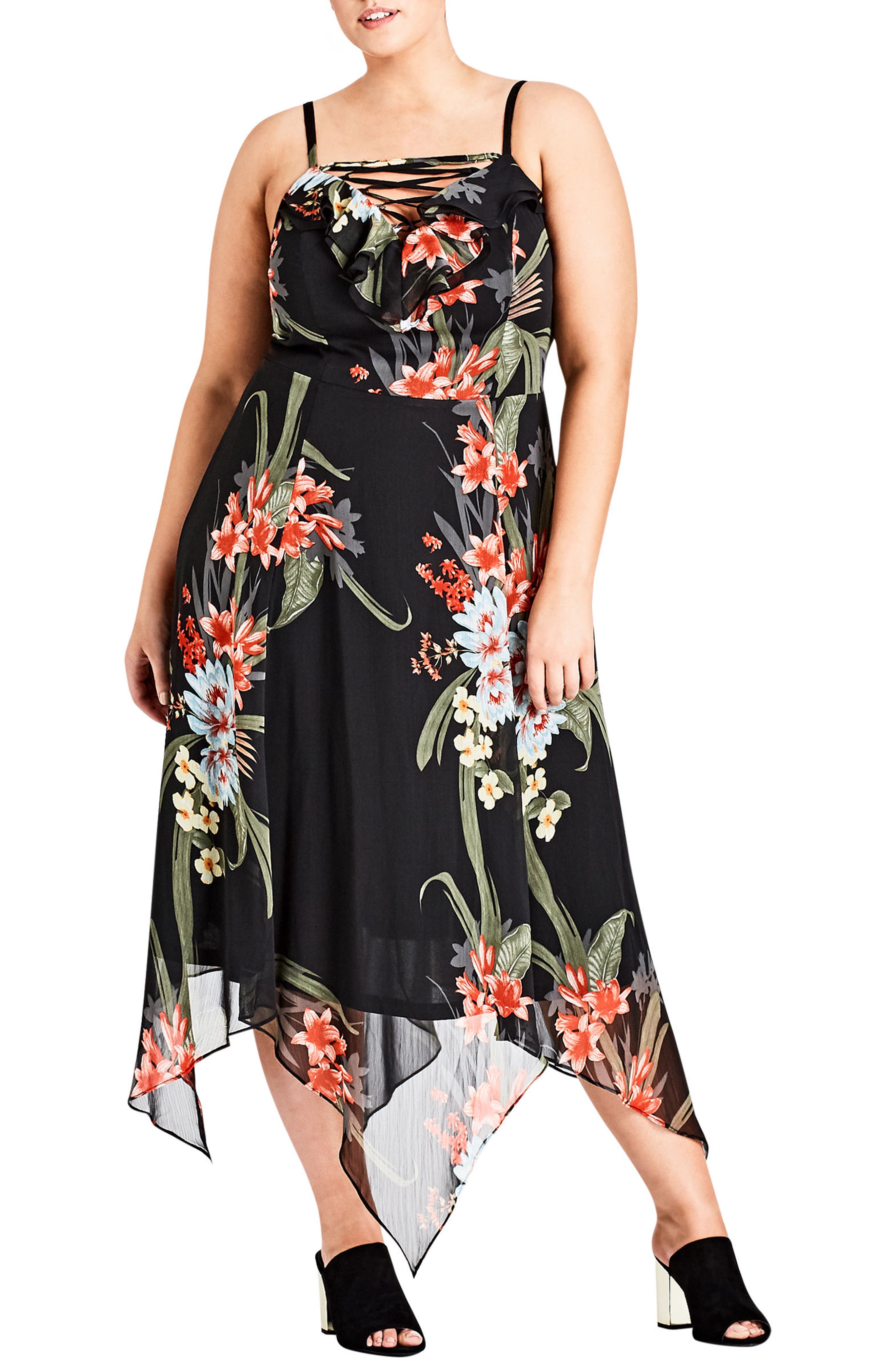 Plus Size City Chic Floridity Sundress