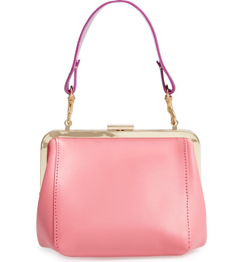 Leather satchel Clare V Pink in Leather - 25092064