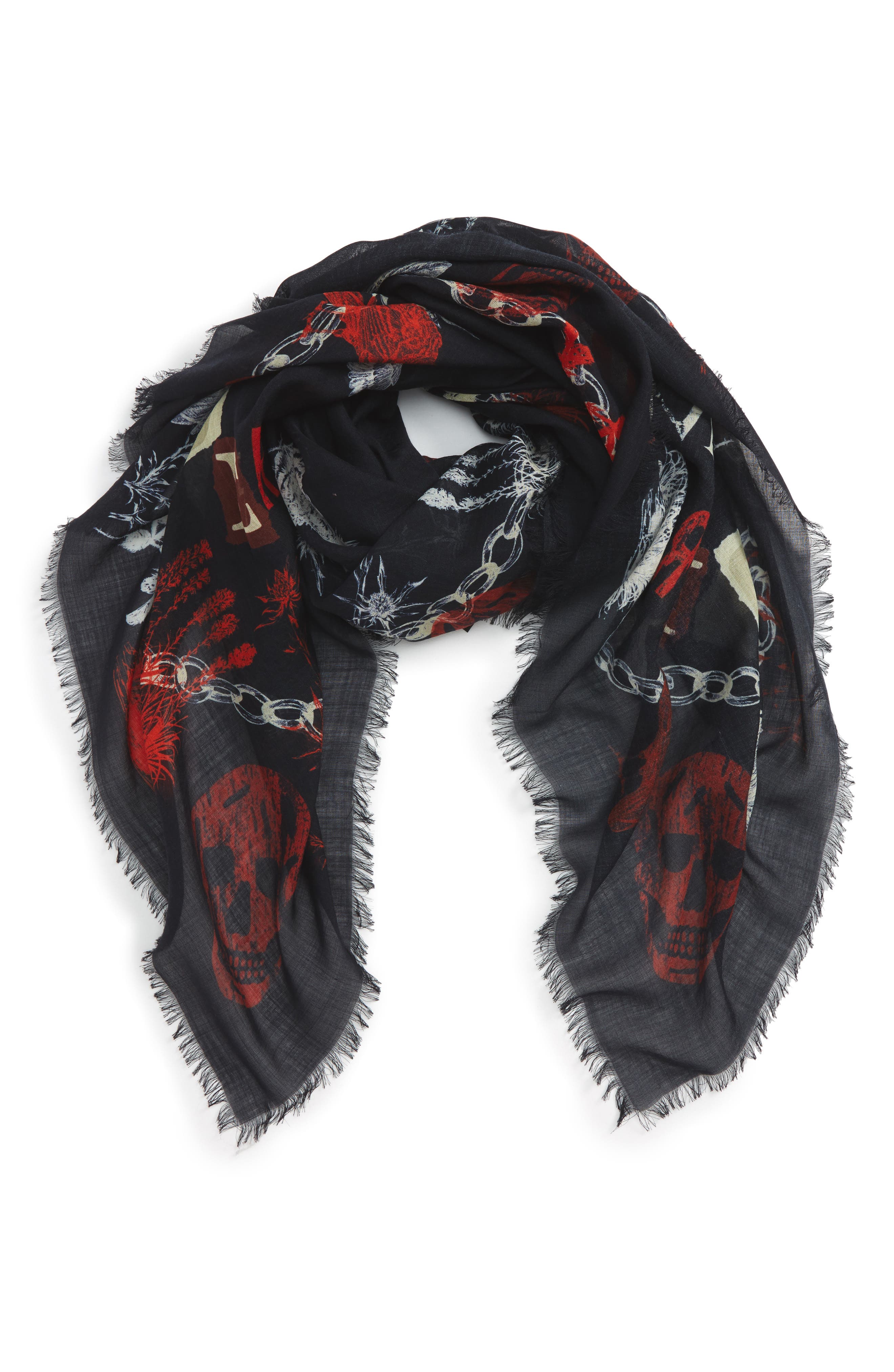 Alexander McQueen Ramson Wool & Silk Scarf Nordstrom