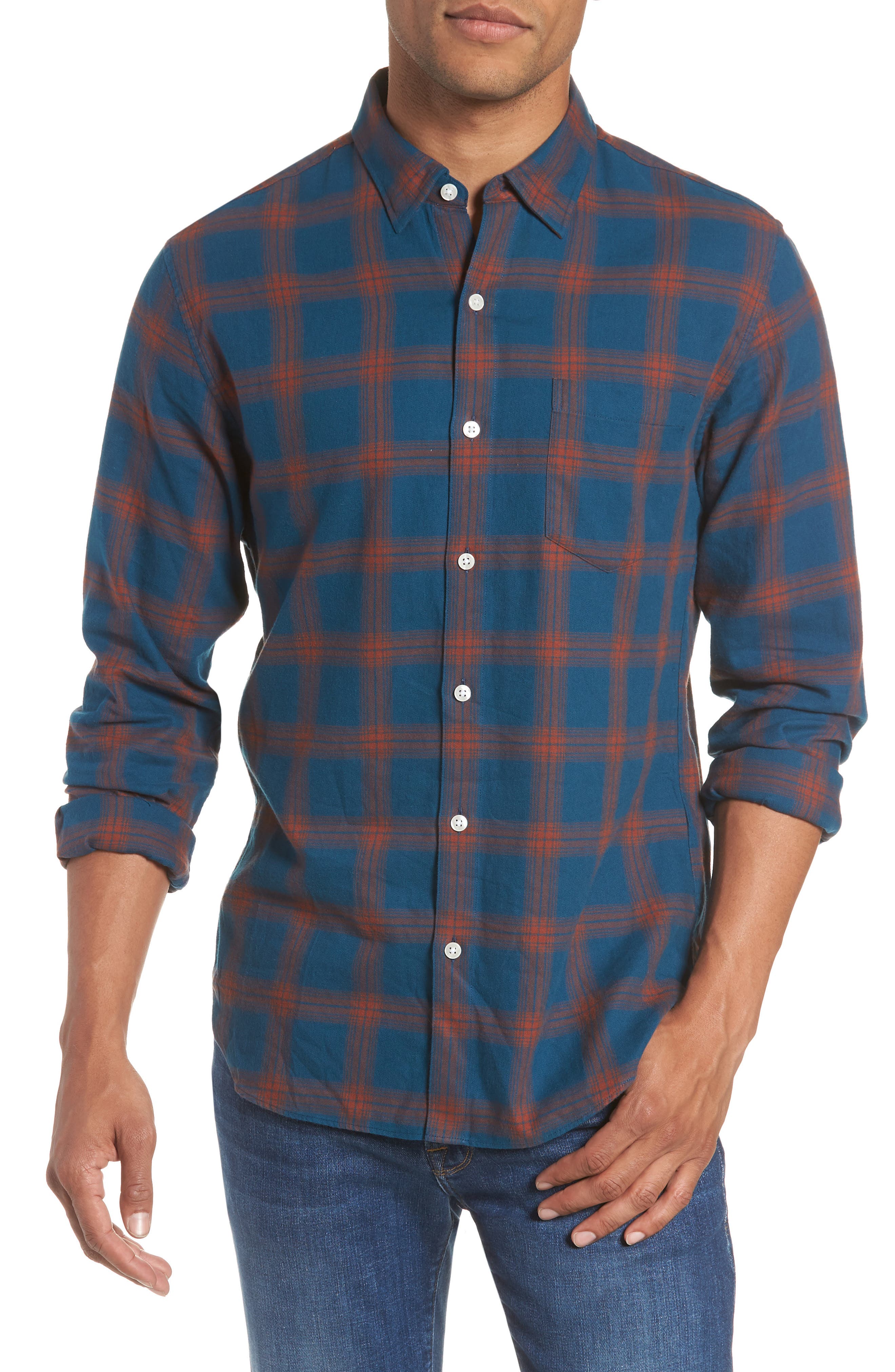 Bonobos Slim Fit Check Brushed Twill Sport Shirt
