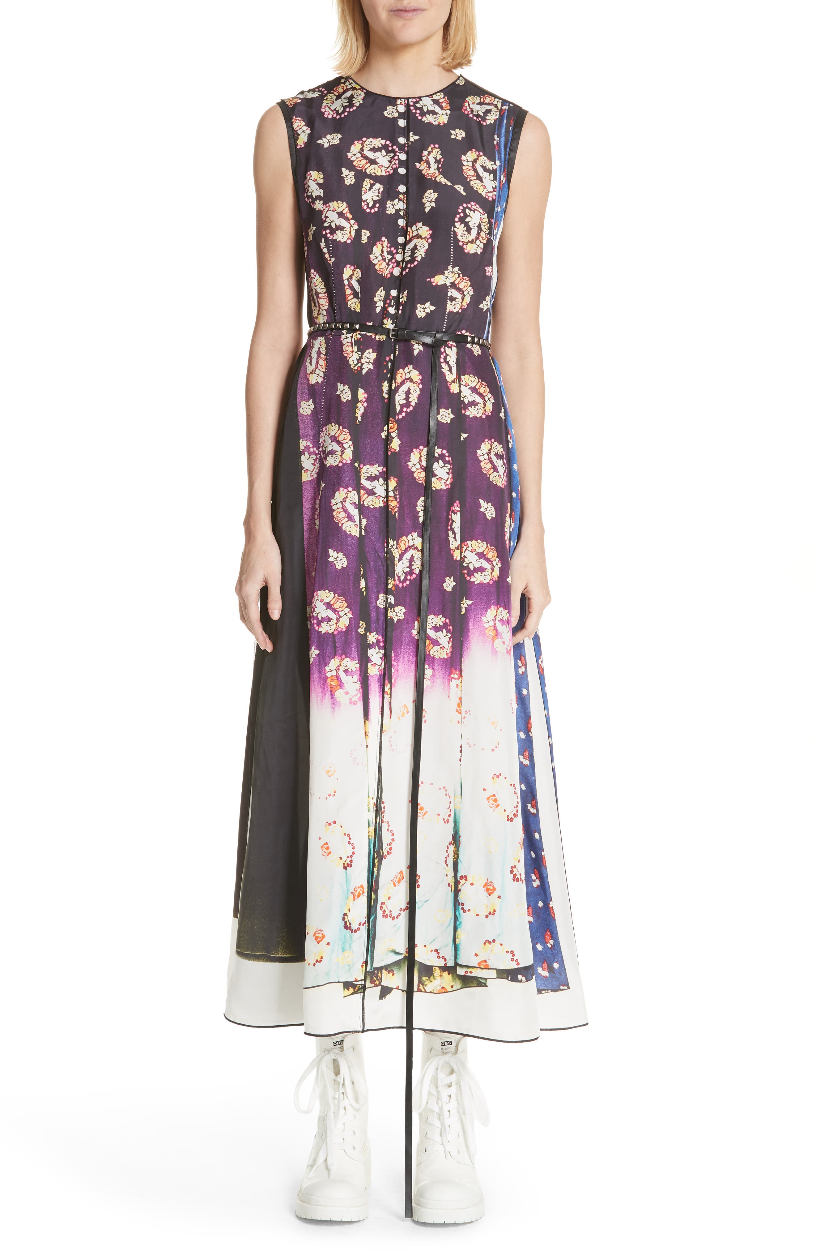 Marc Jacobs Floral Degrade Photo Print Dress, Black