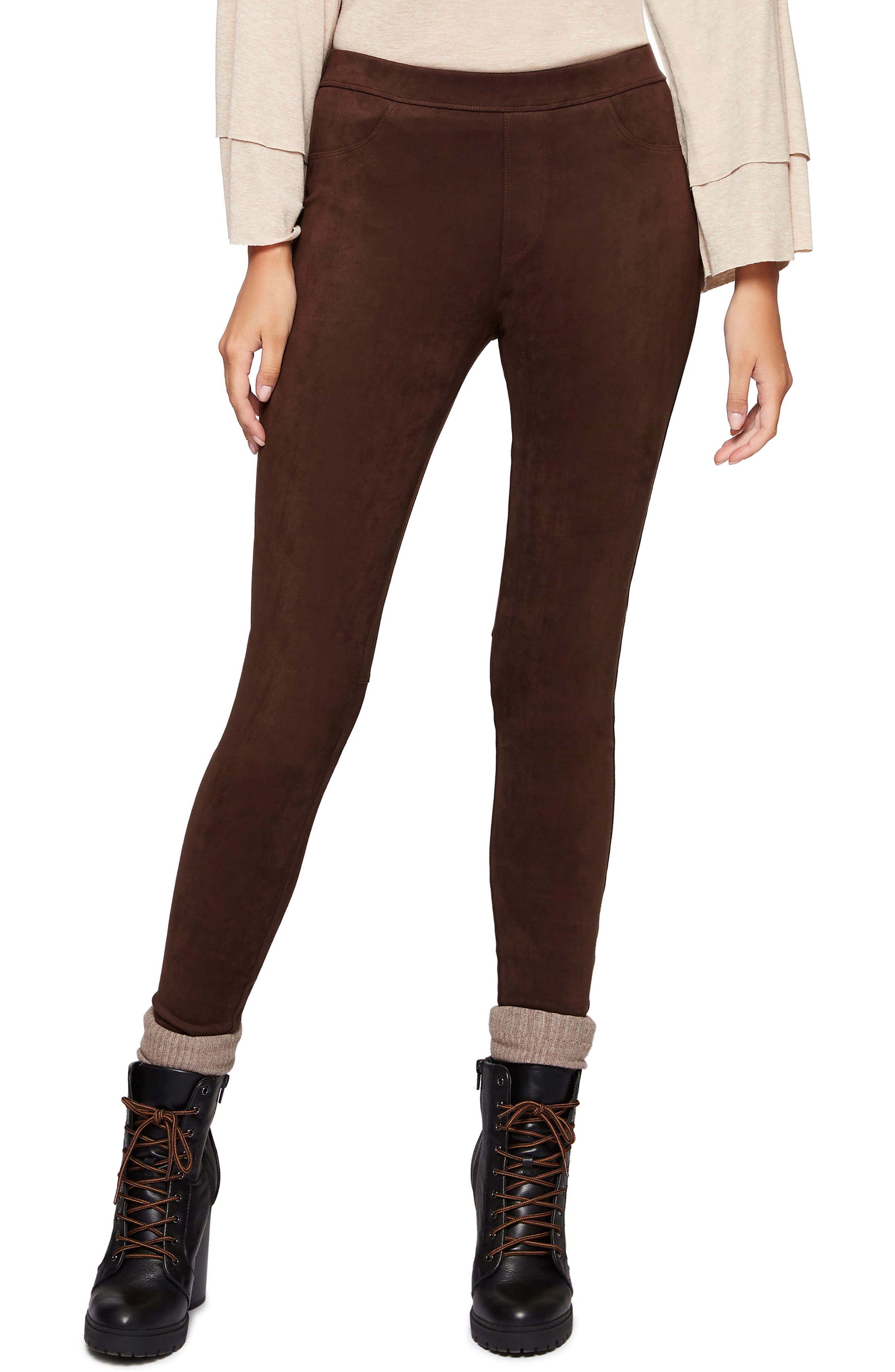 Sanctuary Grease Leggings, Brown