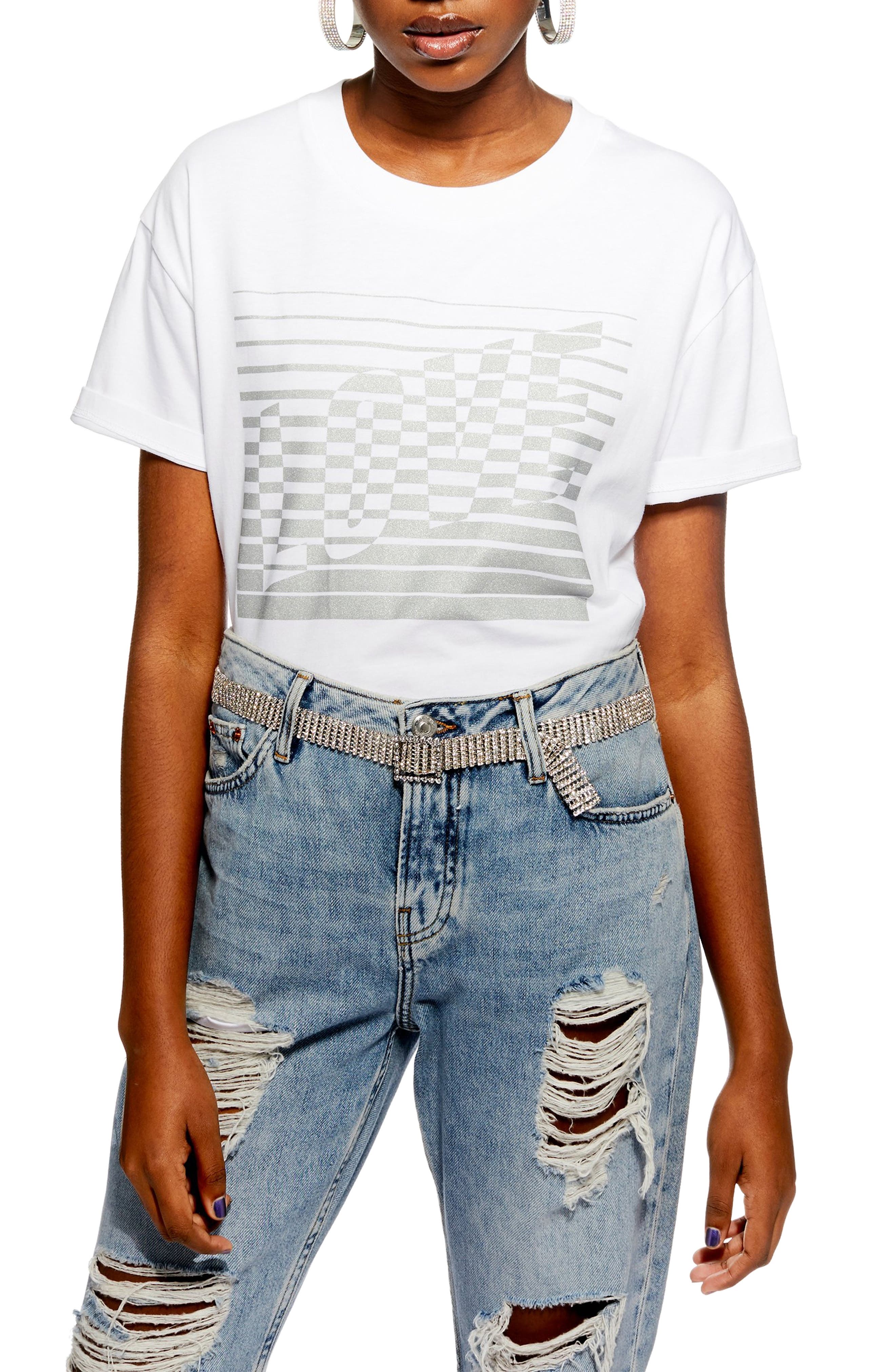 Topshop Love Reflective Tee
