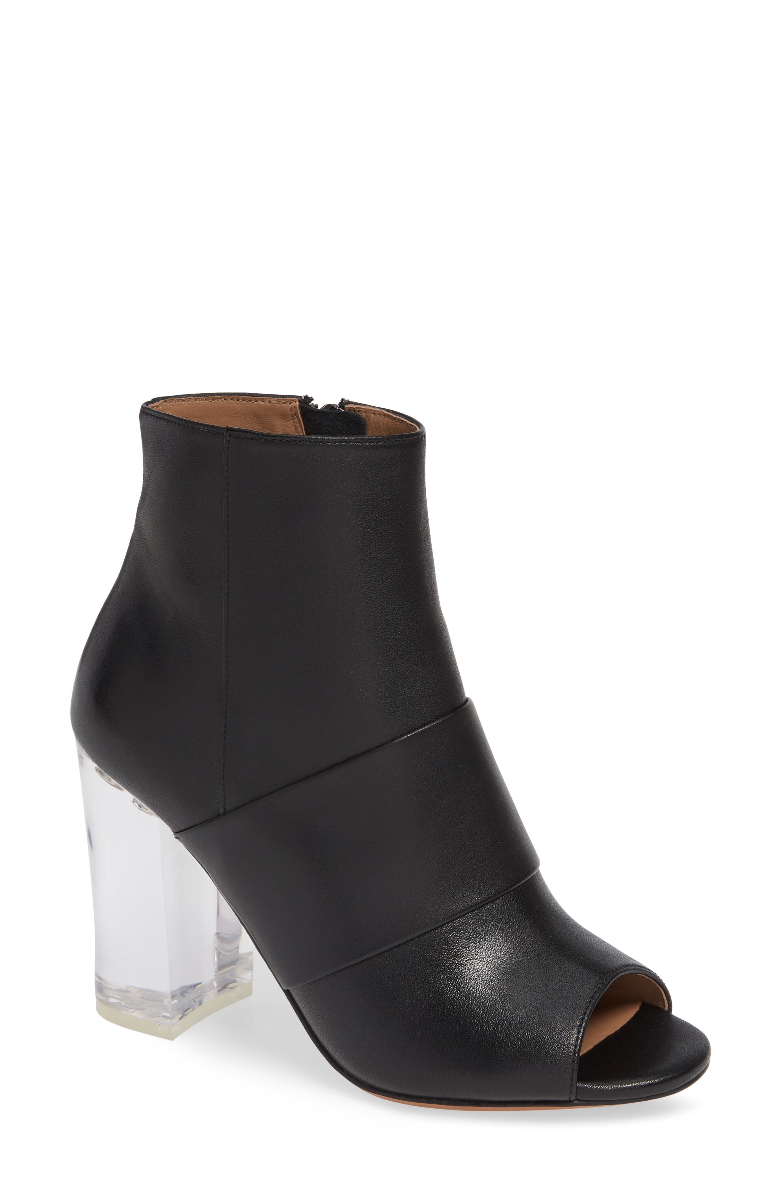 Linea Paolo Liv Peep Toe Bootie- Black
