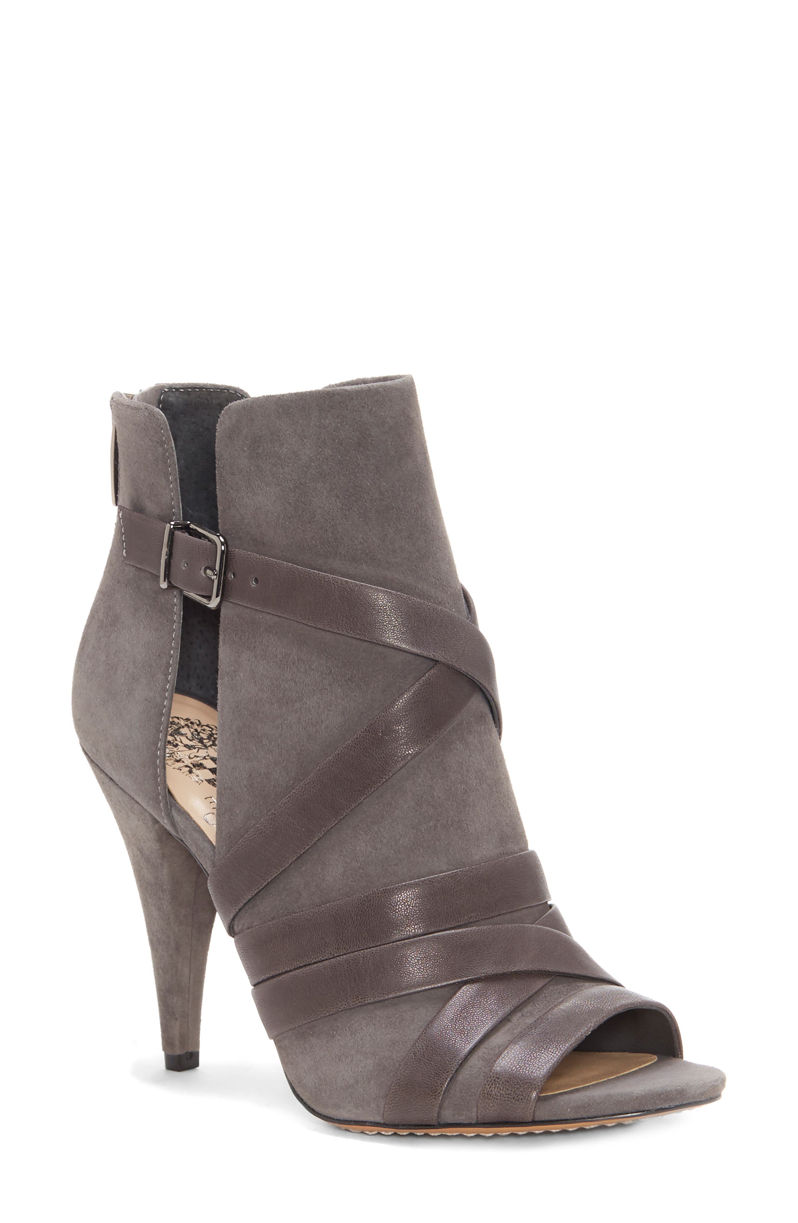 Vince Camuto Achika Belted Peep Toe Bootie