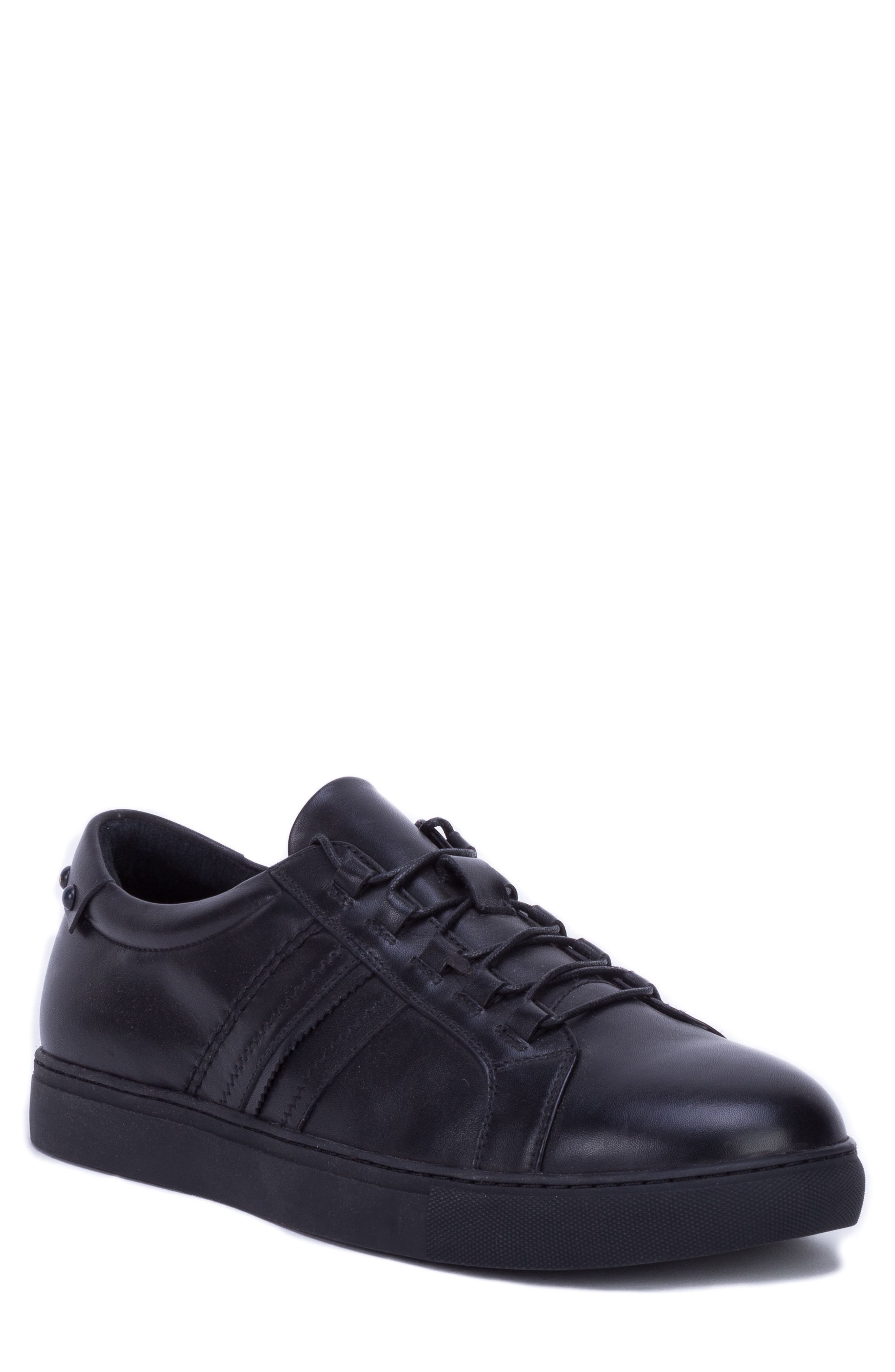 Robert Graham Horton Studded Low Top Sneaker, Black