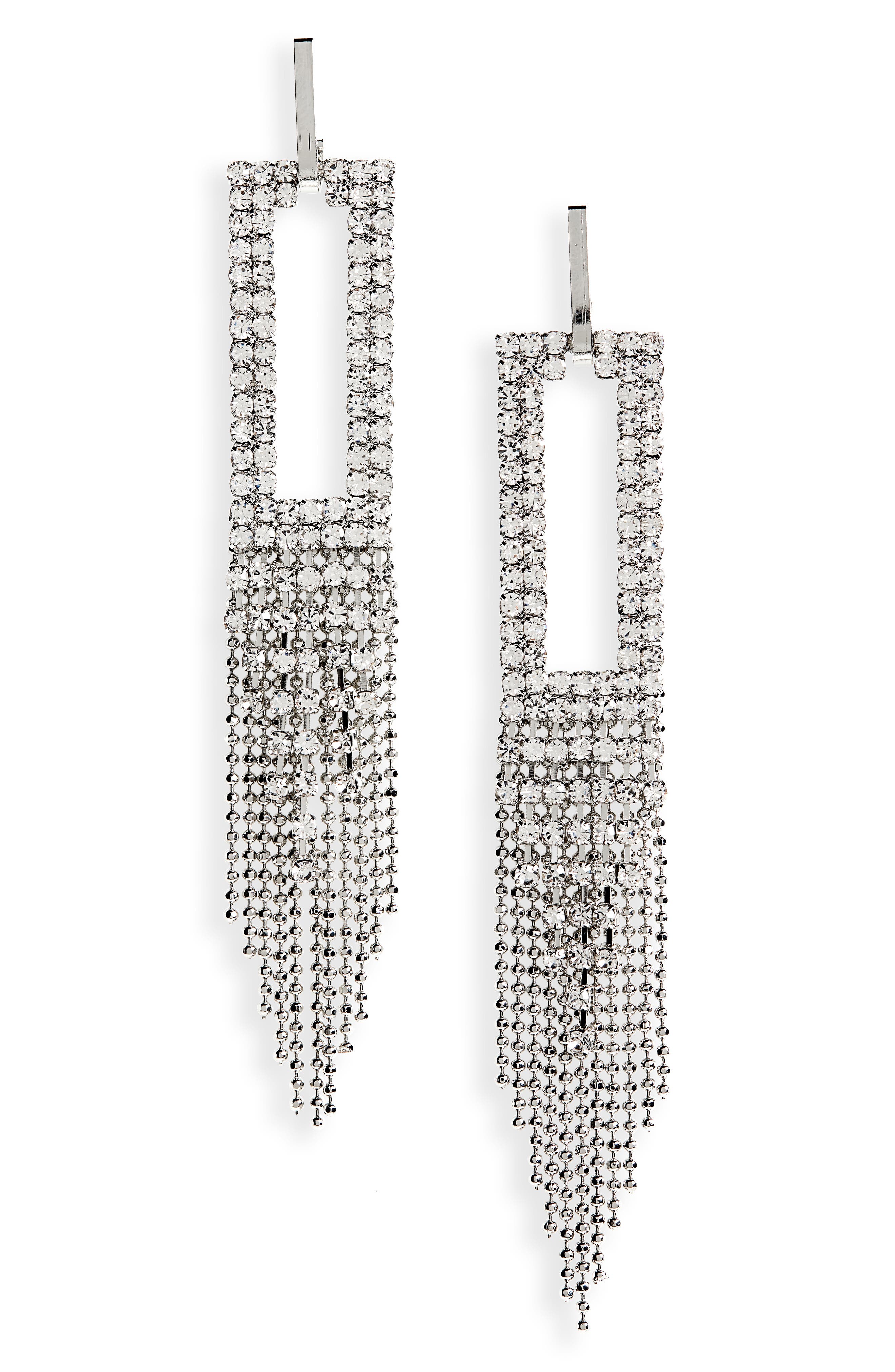 Serefina Chain & Crystal Drop Earrings Nordstrom
