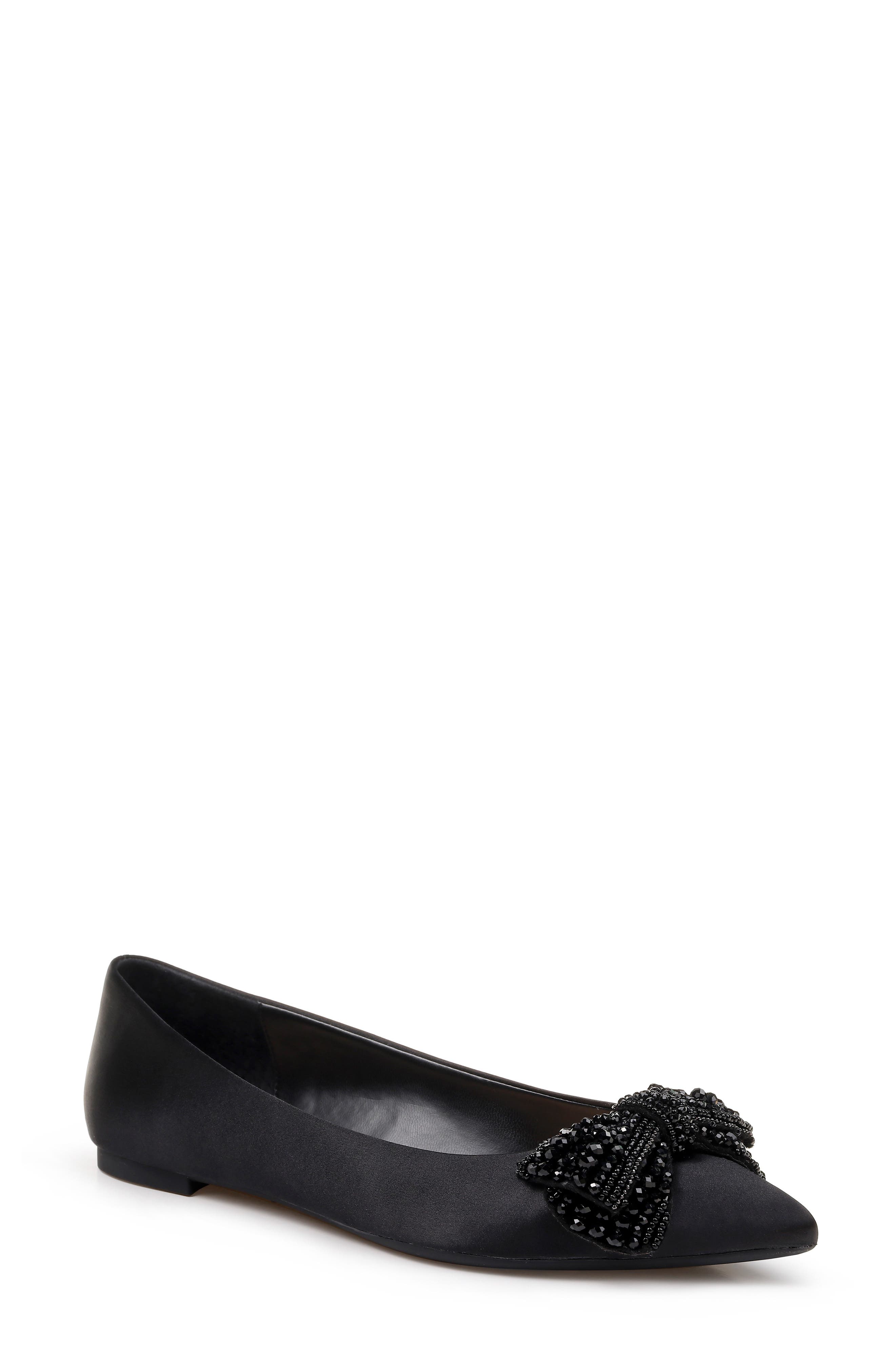 Jewel Badgley Mischka Zanna Flat, Black