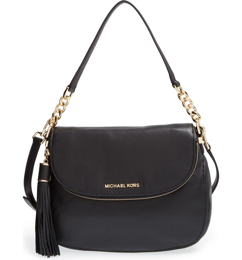 Michael Kors Bedford Tassel Medium Convertible Leather Bedford Tassel Medium Convertible Leather Shoulder Bag