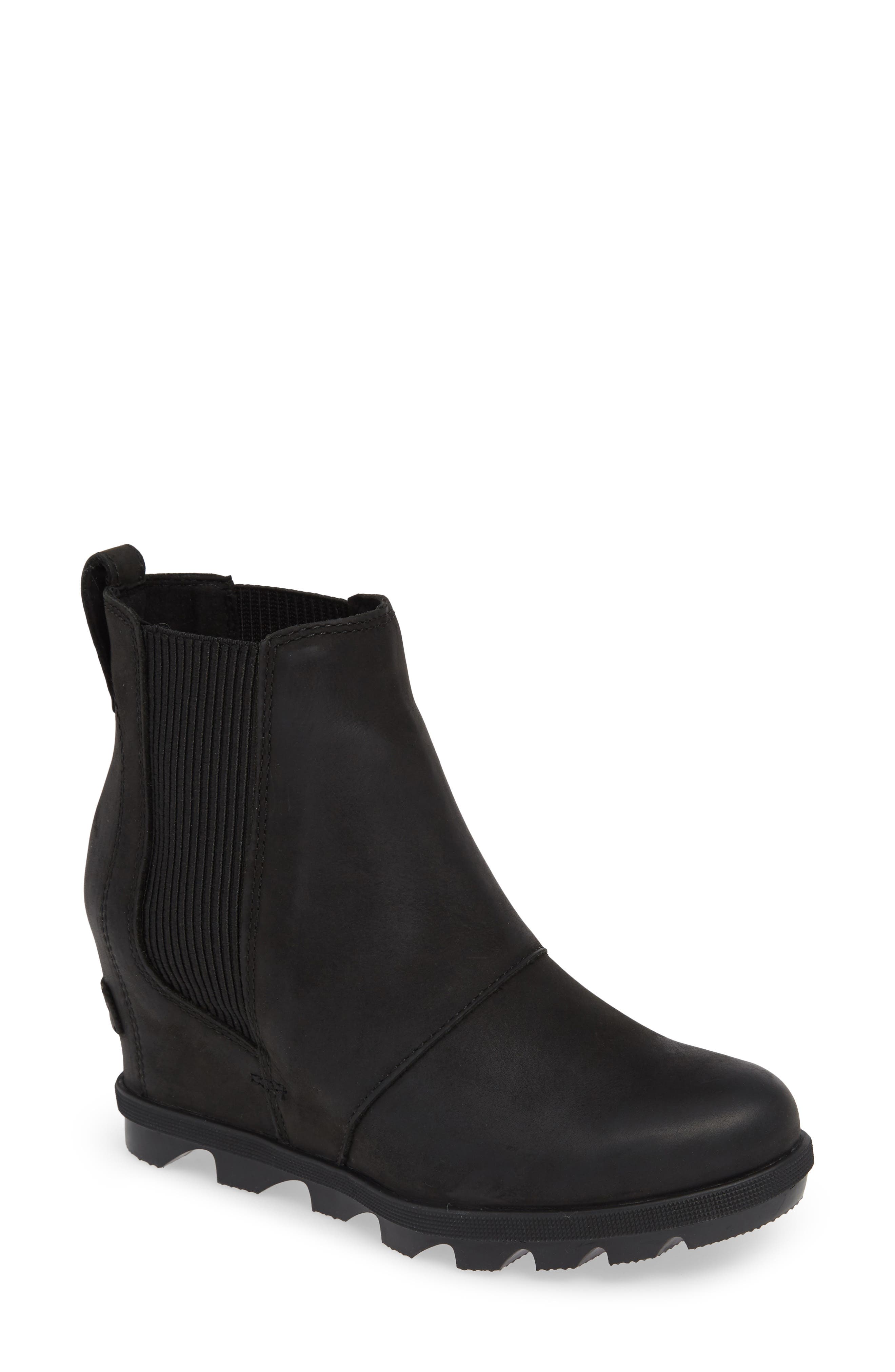 Sorel Joan Of Arctic Ii Waterproof Wedge Bootie, Black