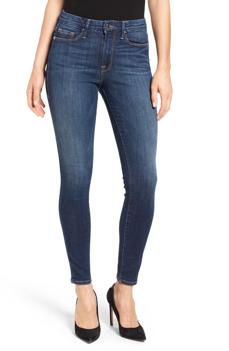 Good American Good Legs High Rise Skinny Jeans (Blue 004) (Regular ...