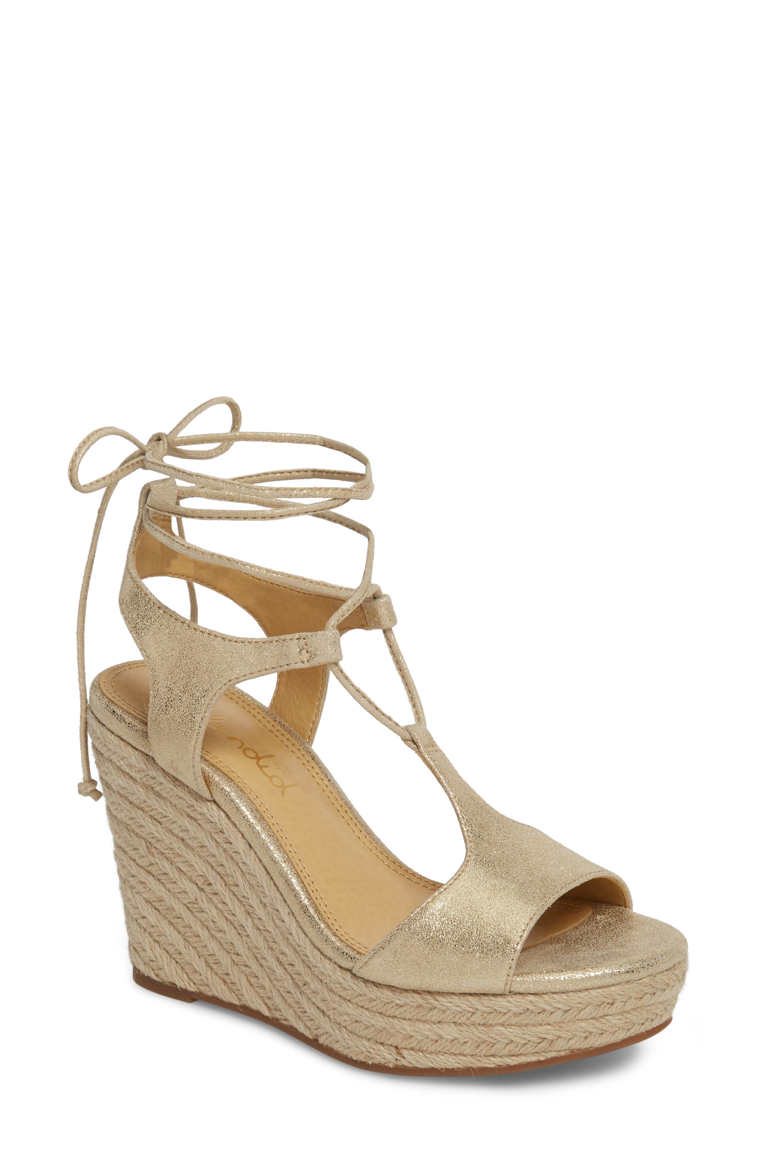 Splendid Fianna Espadrille Wedge Sandal- Metallic