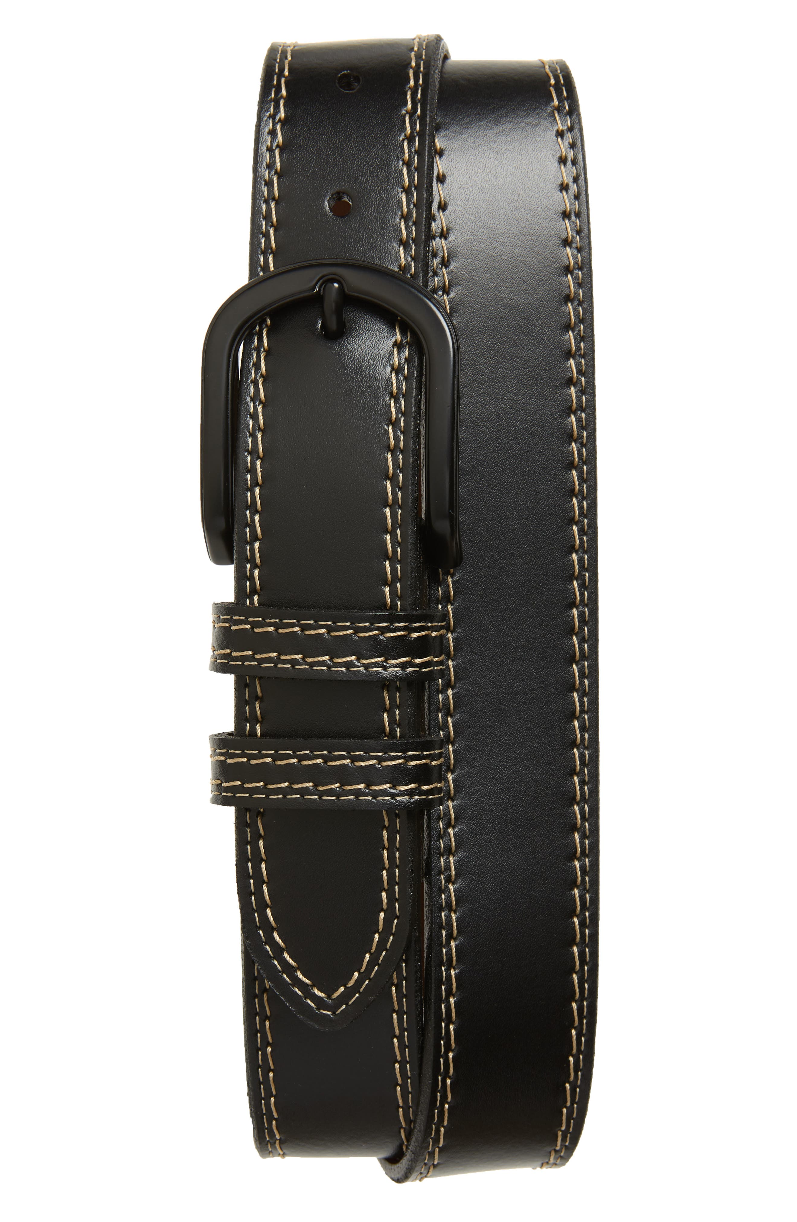 Torino Leather Belt, Black