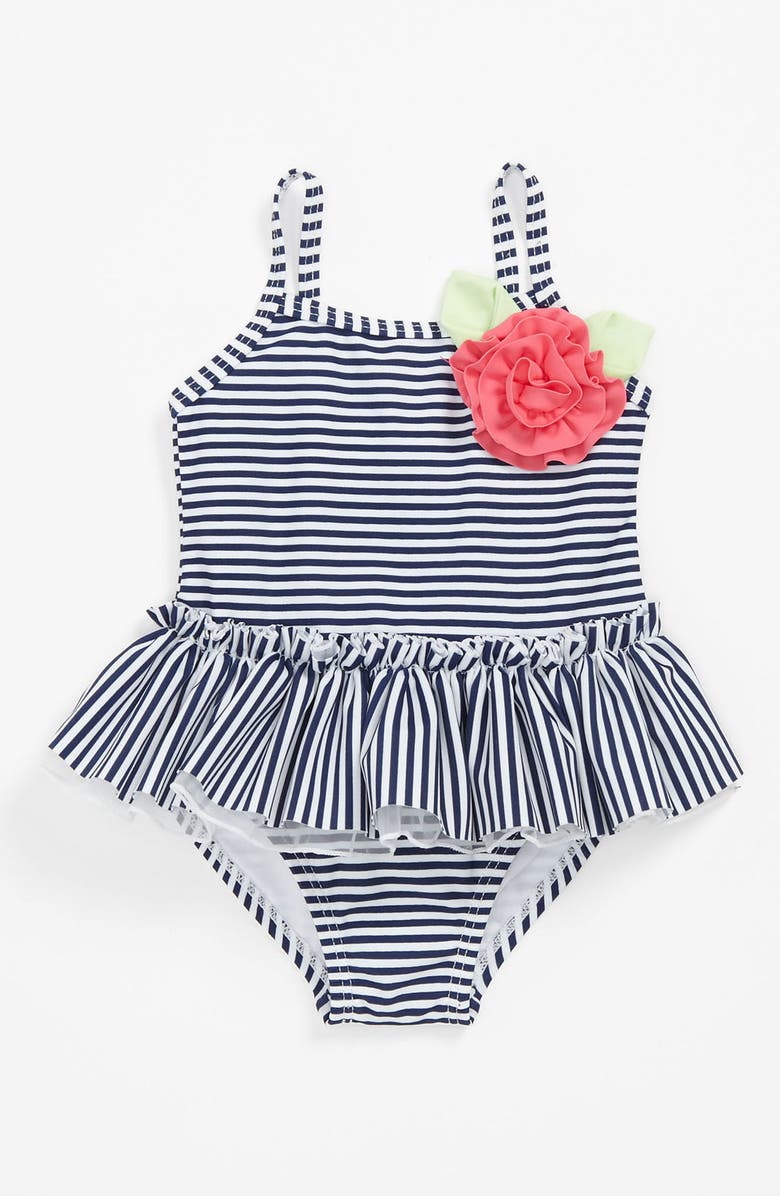 Little Me Stripe One Piece Swimsuit (Baby) | Nordstrom