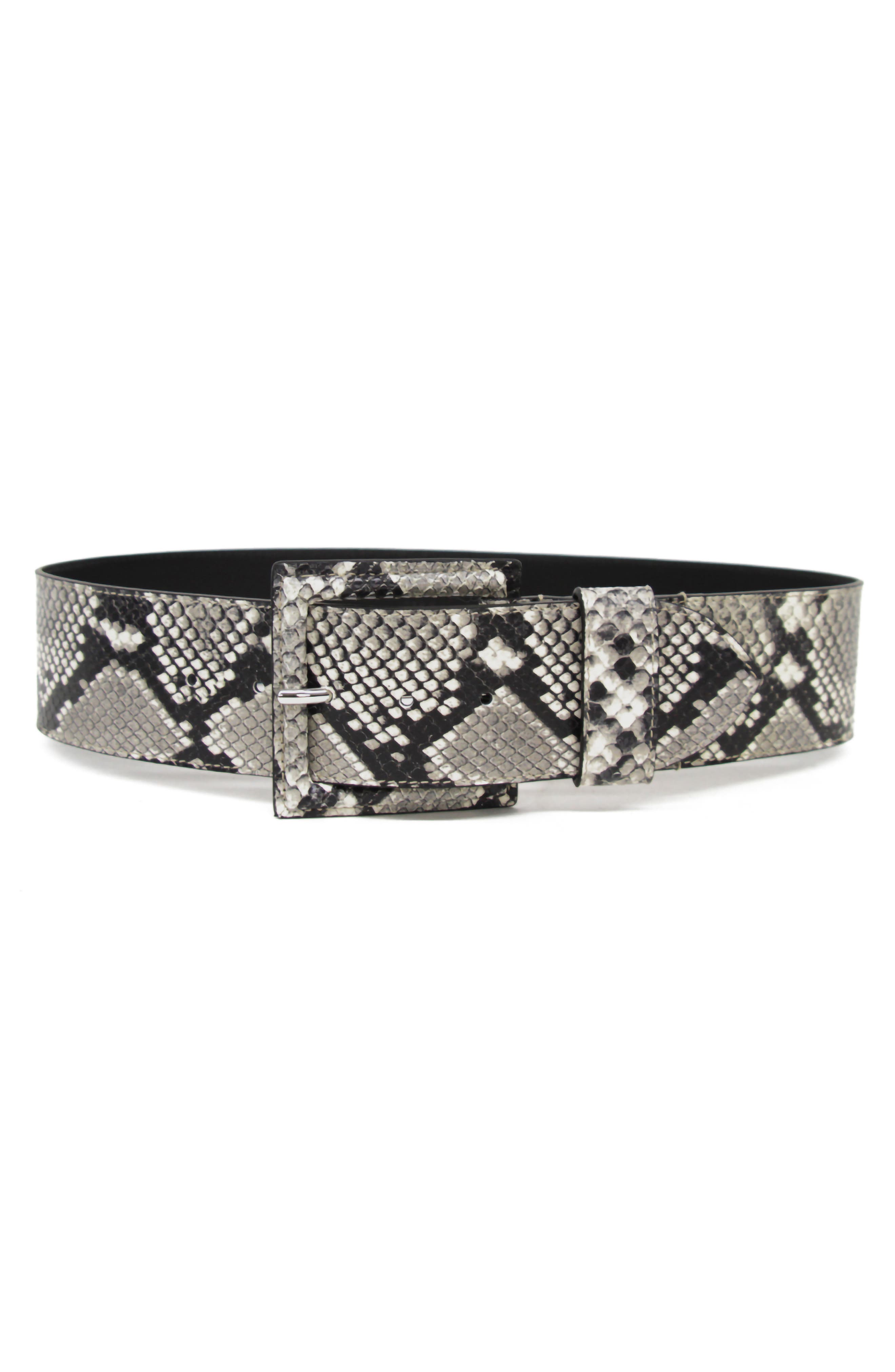 B-Low The Belt Ana Python Embossed Leather Belt