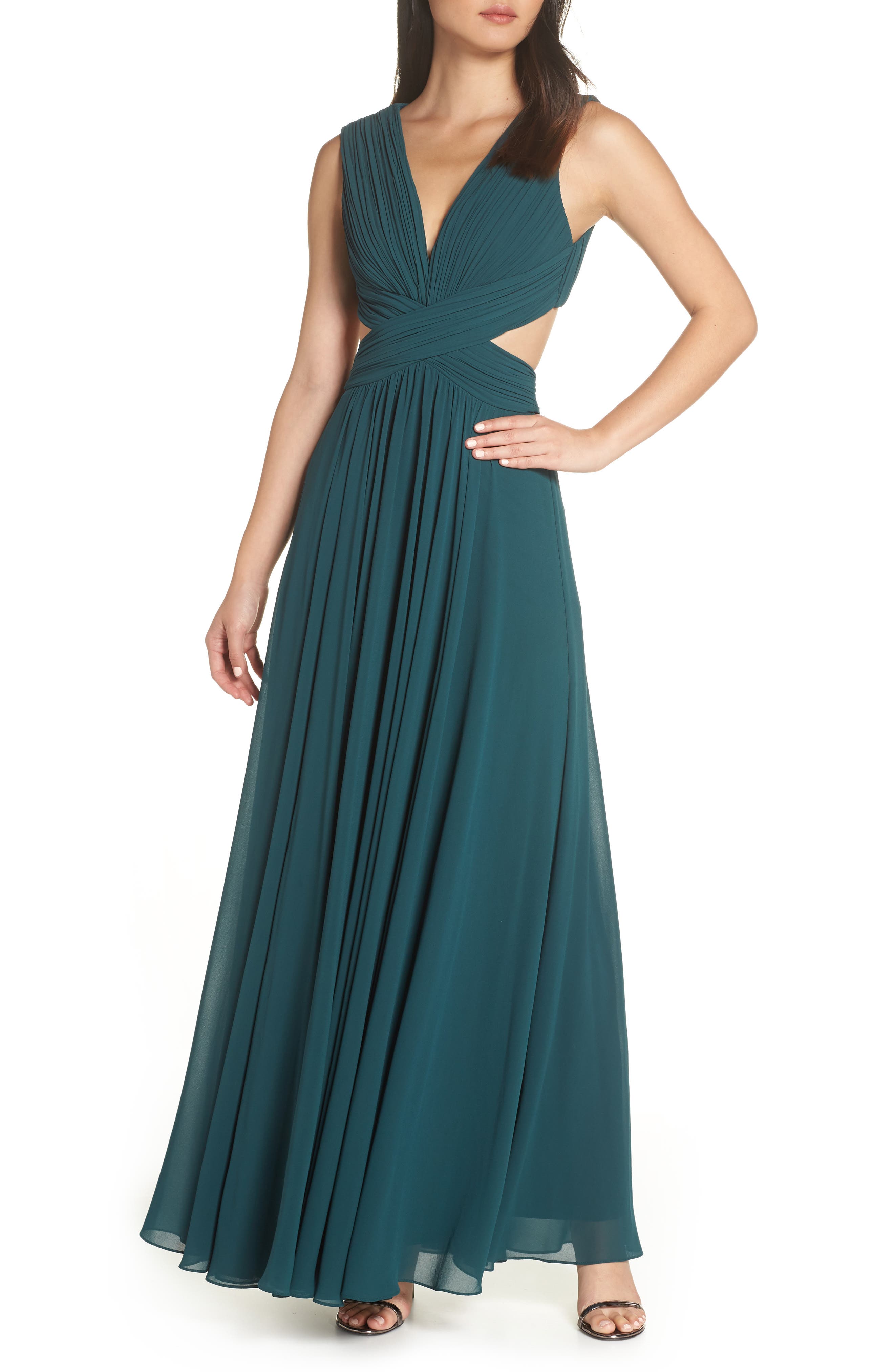 Lulus Vivid Imagination Chiffon Gown