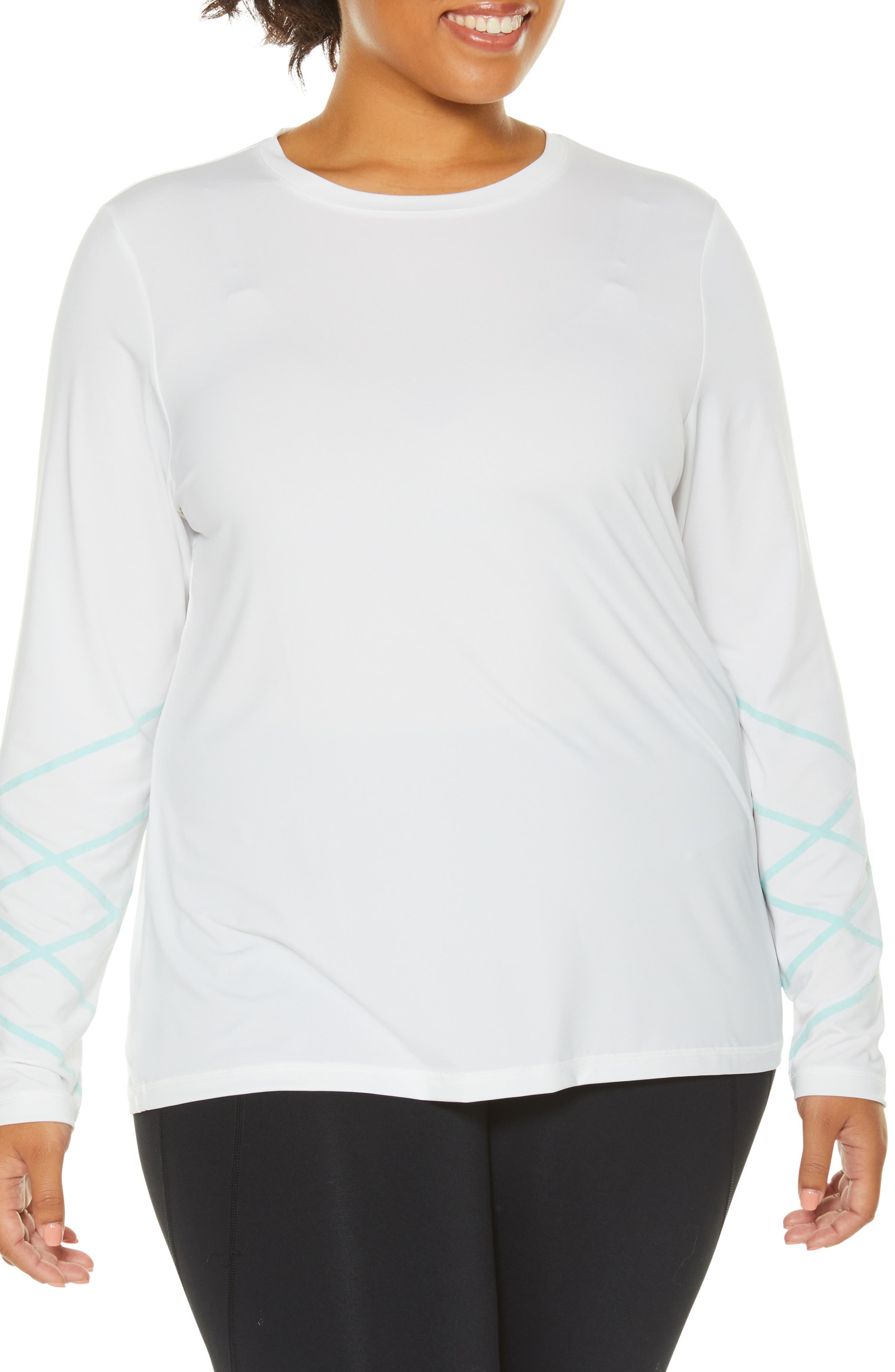 Plus Size Shape Activewear Cross Check Performance Tee