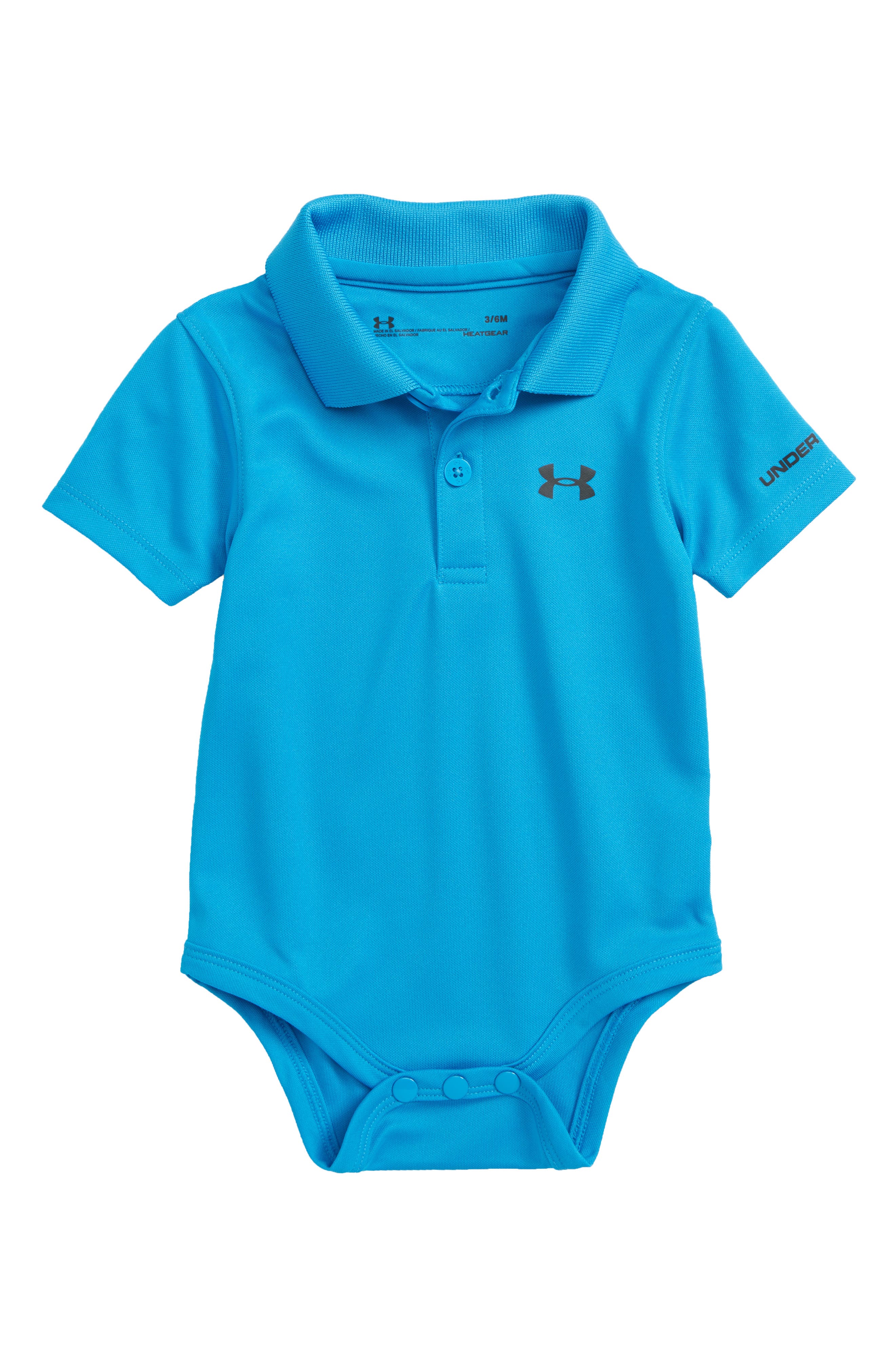 Under Armour HeatGear® Polo Bodysuit (Baby Boys) Nordstrom