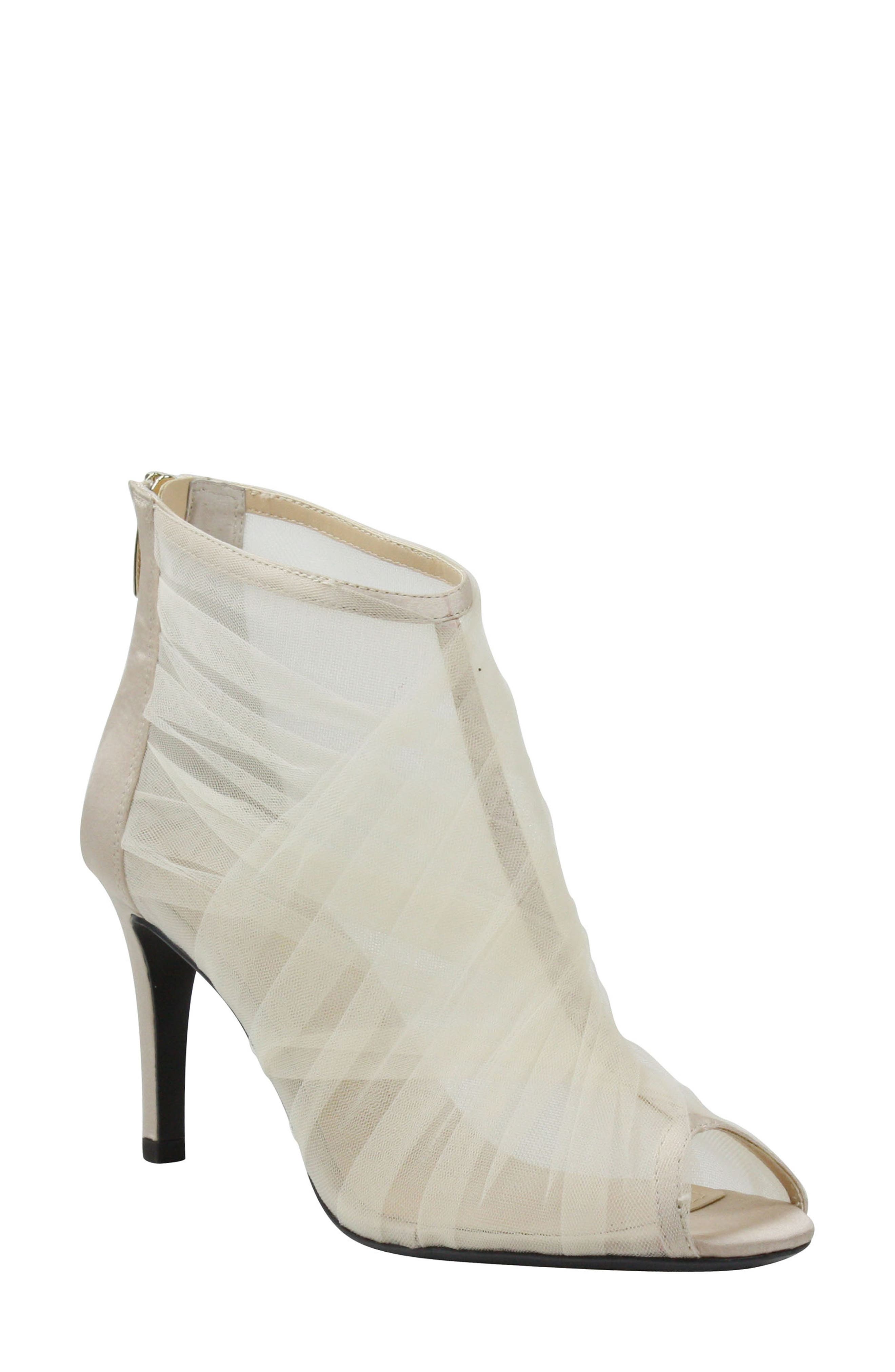 J. Renee Charisma Peep Toe Bootie B - Beige