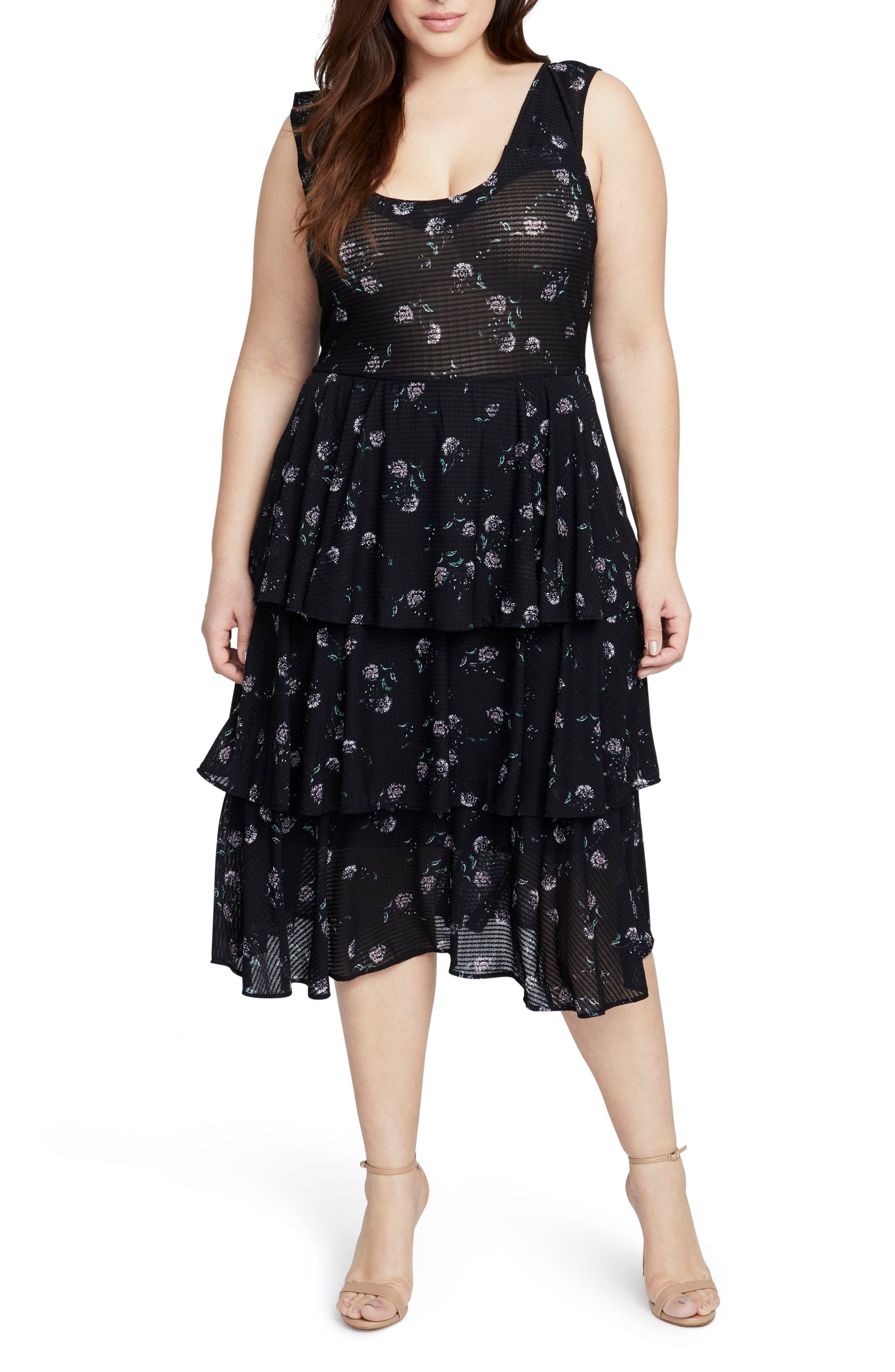 Plus Size Rachel Rachel Roy Tiered Knit Dress, Blue