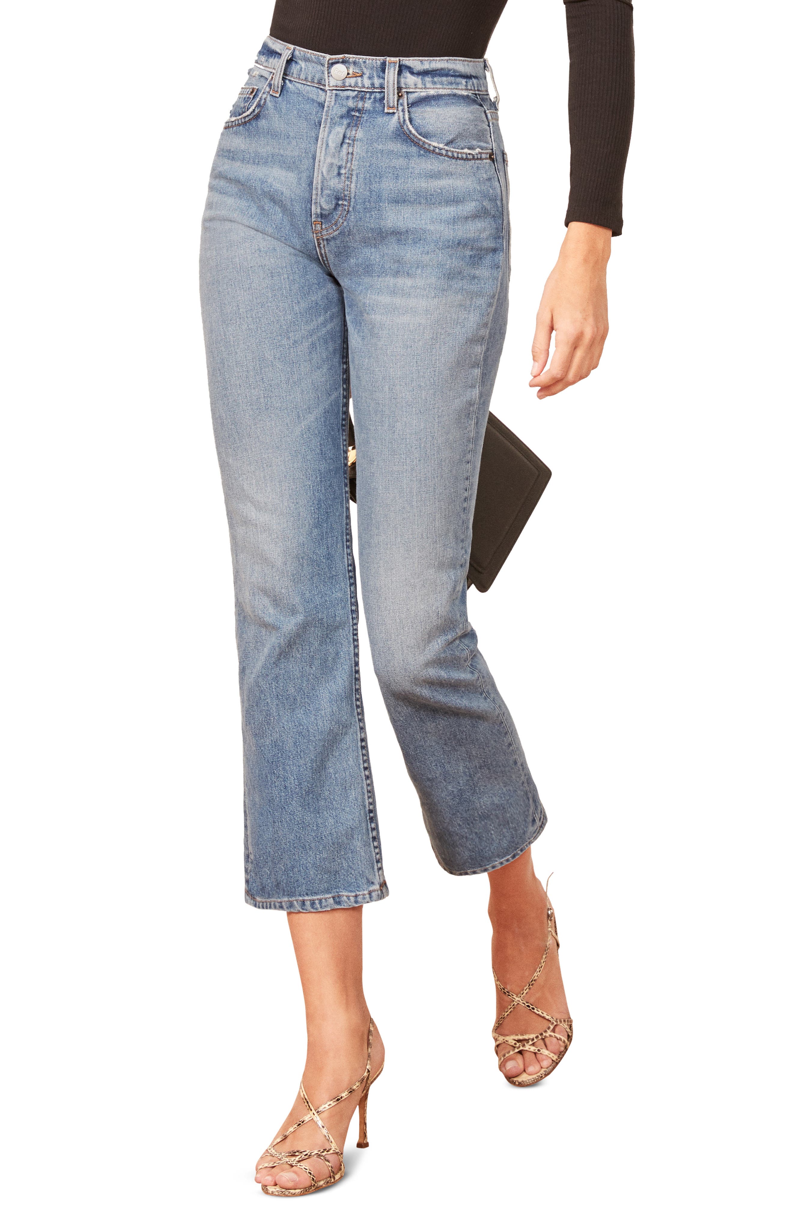 reformation flare jeans