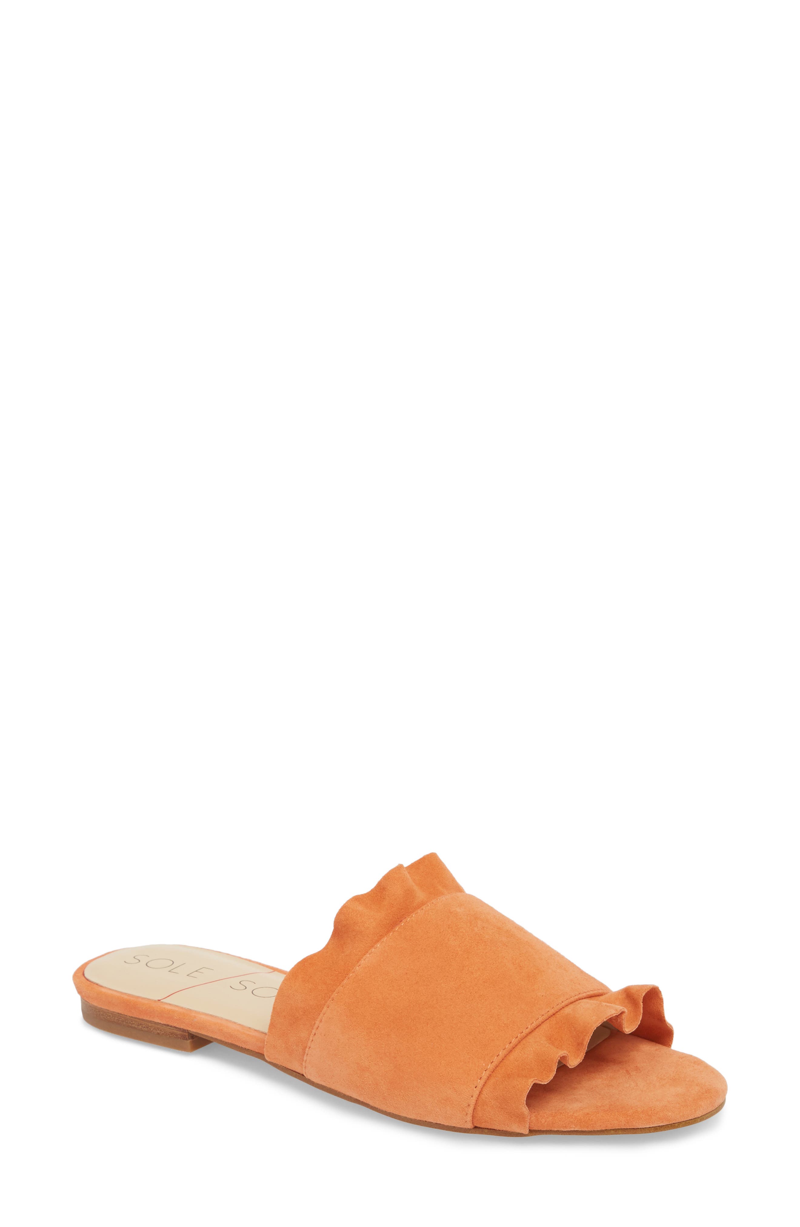 Sole Society So-Madalayne Flat Sandal- Pink