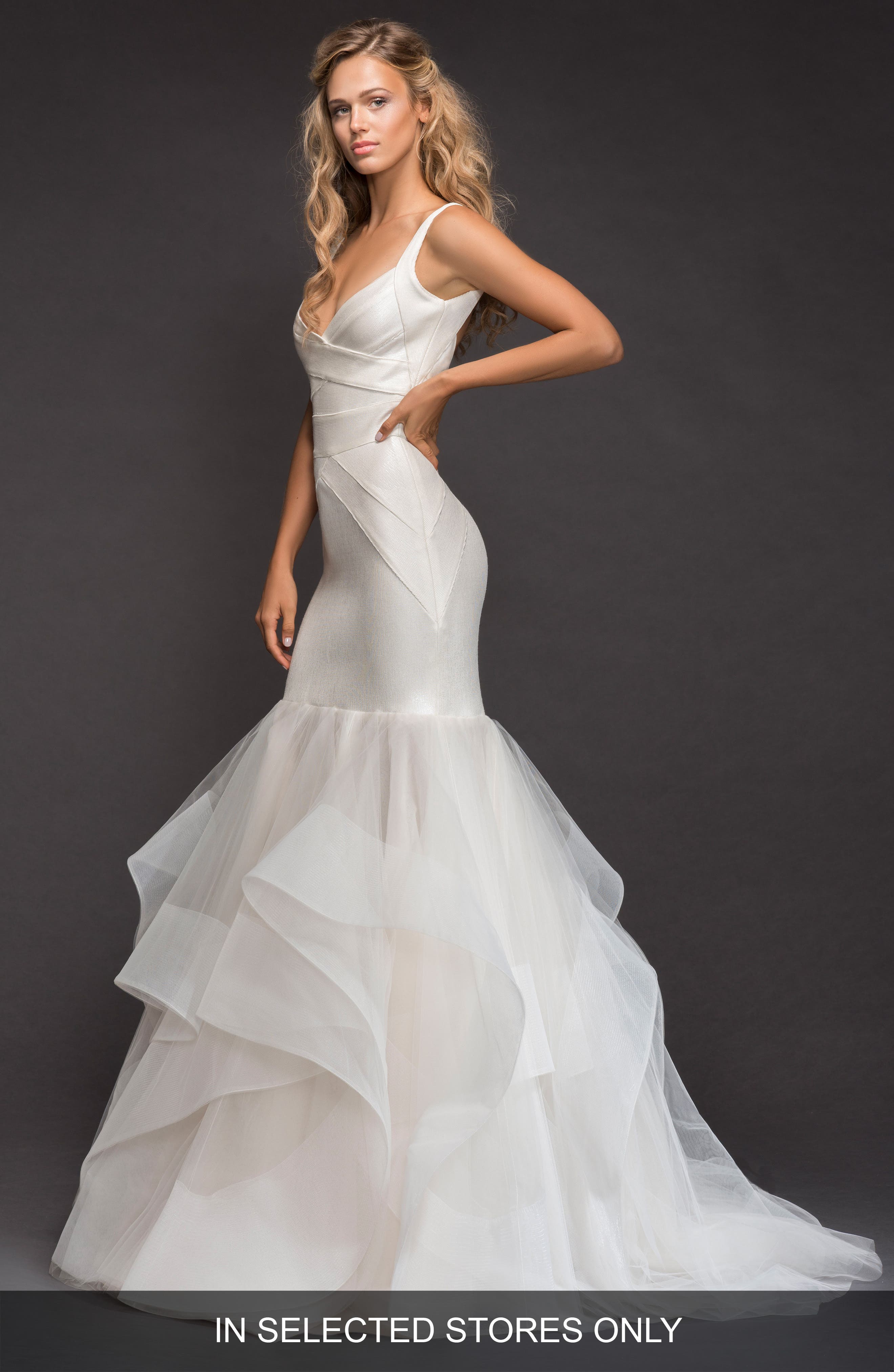 Hayley Paige Glazer Bandage Knit Mermaid Gown