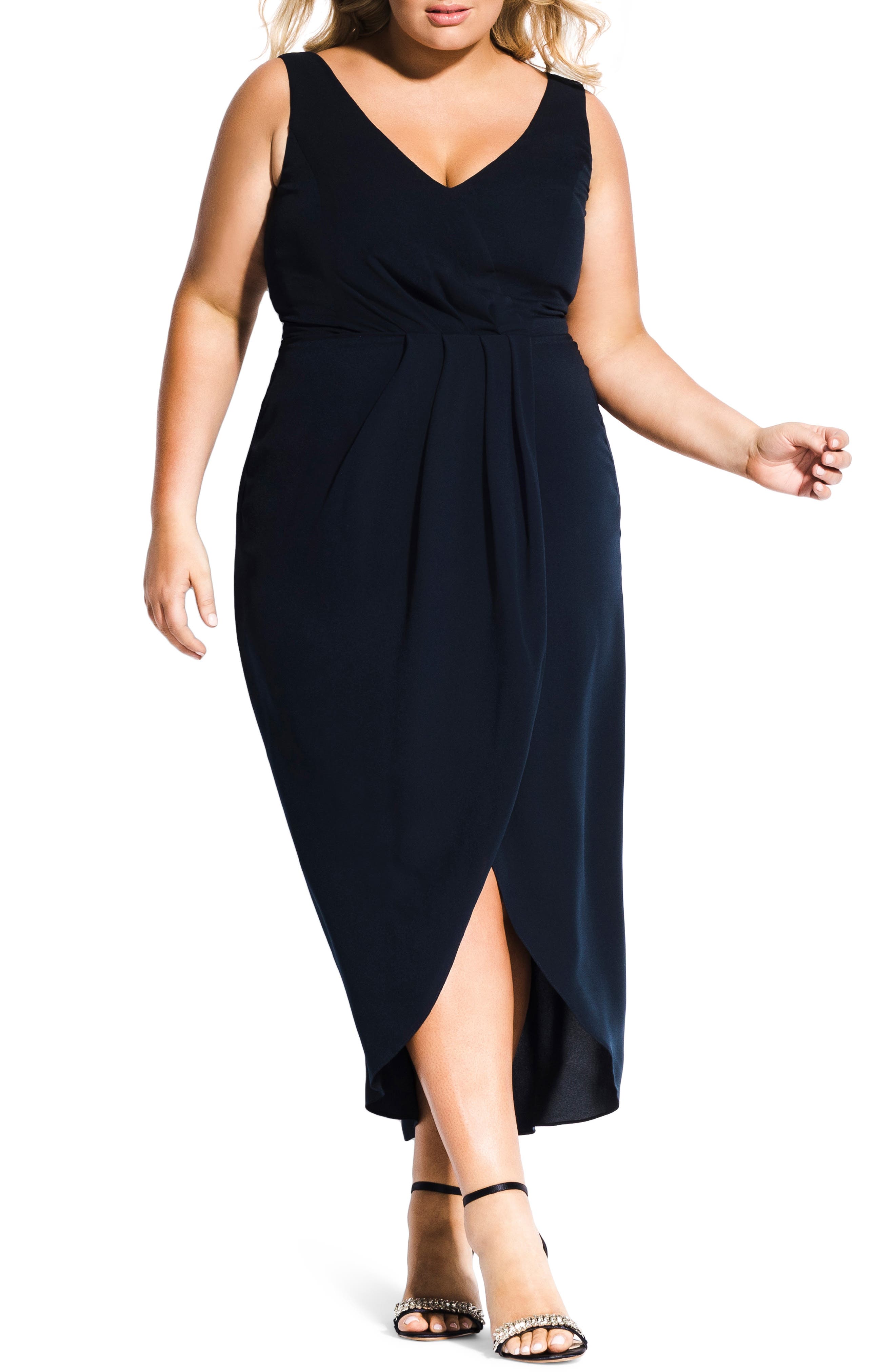 Plus Size City Chic Cherish Maxi Dress, Blue