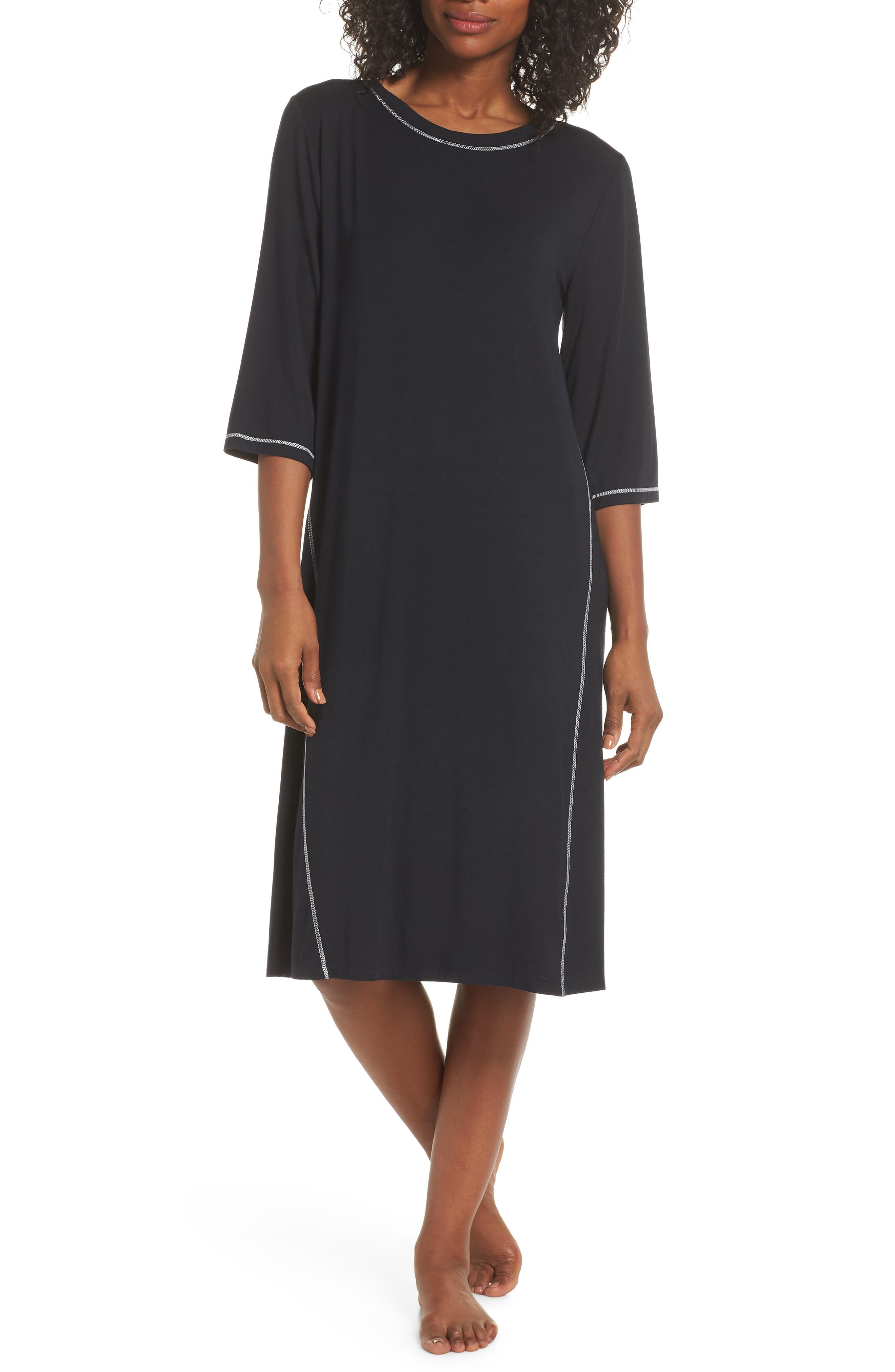 Naked Luxury Sleep Shirt, Black