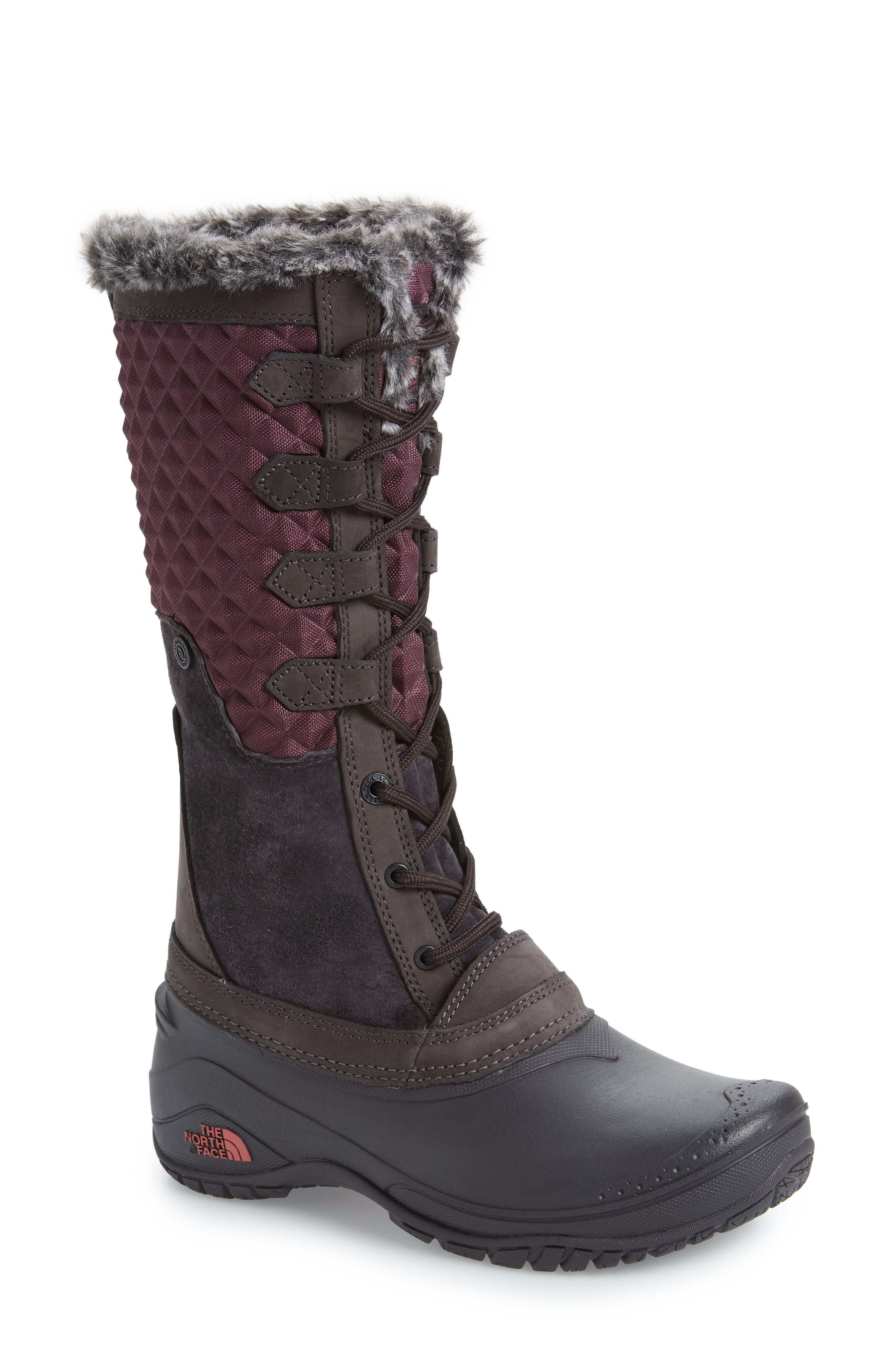 The North Face Shellista Iii Tall Waterproof Insulated Winter Boot, Burgundy