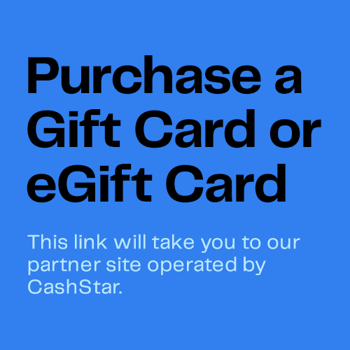 $25-$500 Gift Card – Activate and add value after Checkout