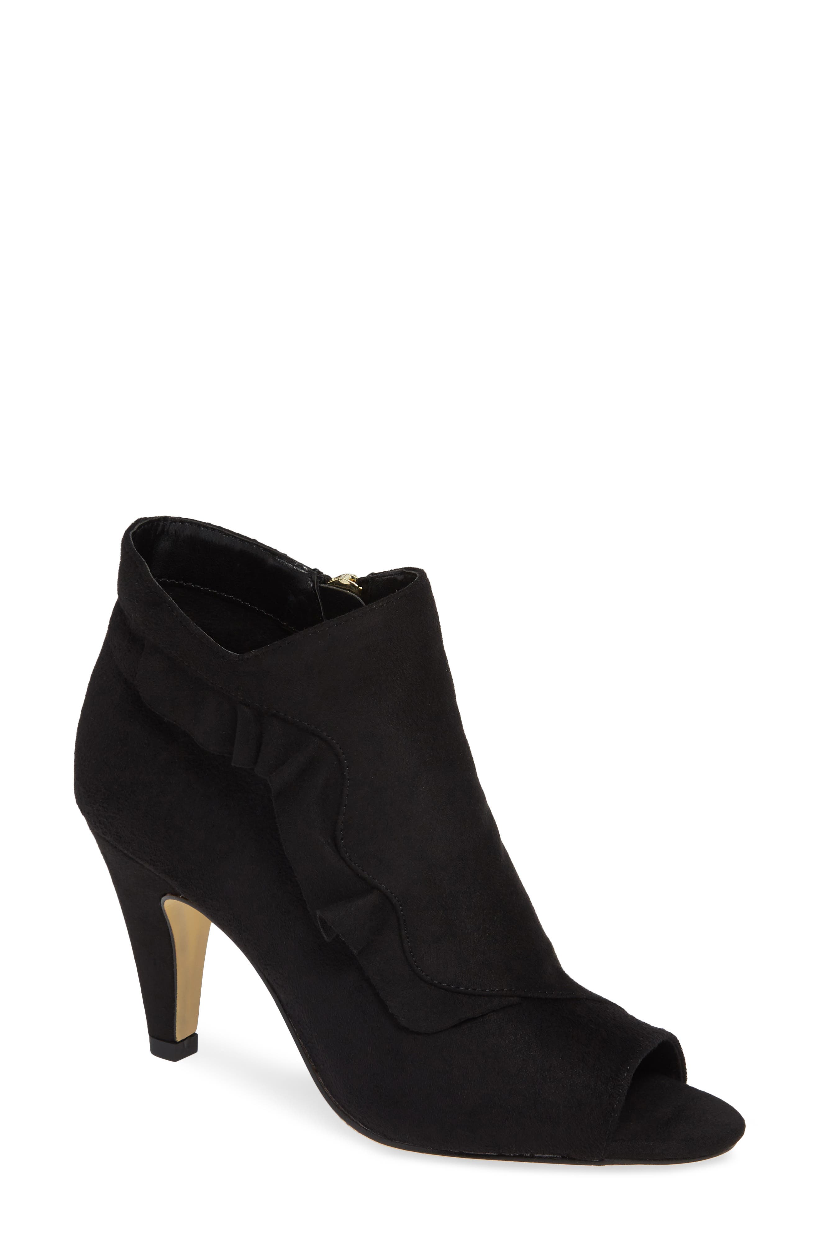 Bella Vita Nicolette Ruffle Dress Bootie, WW - Black