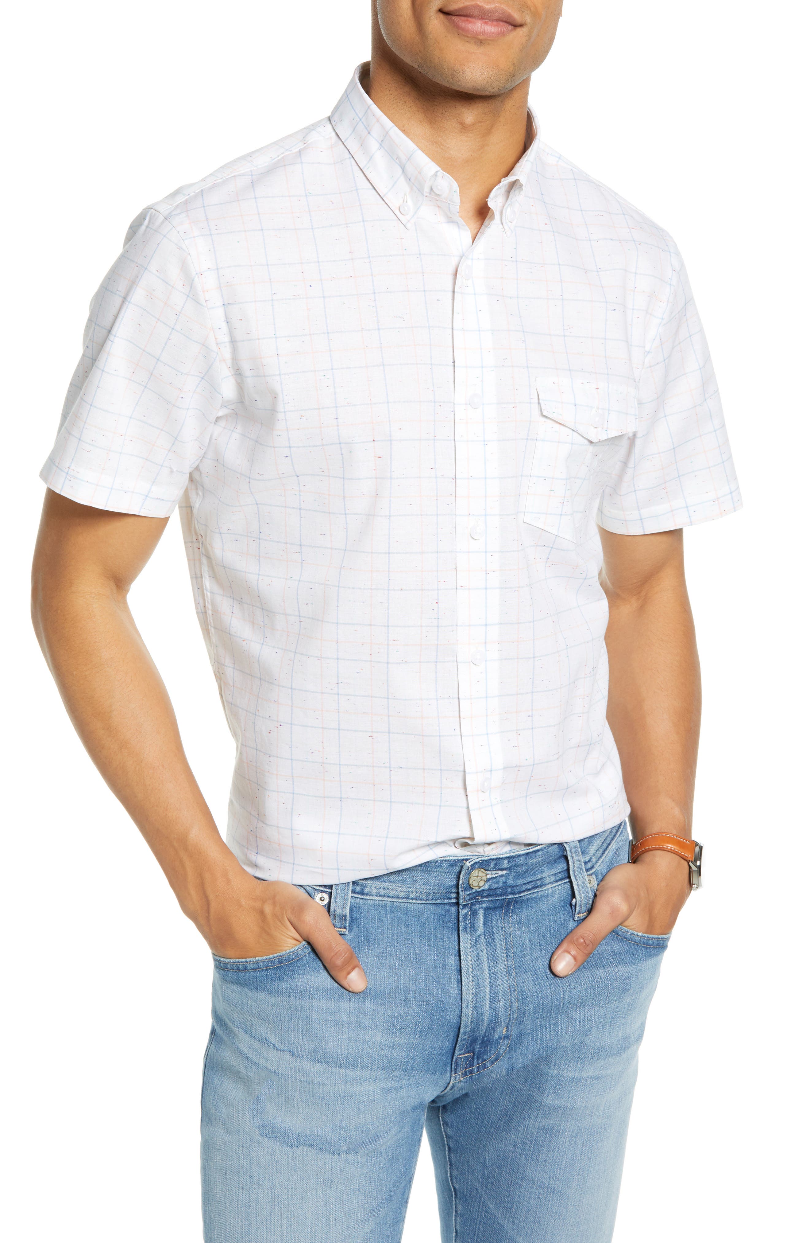 1901 Ivy Plaid Print Sport Shirt