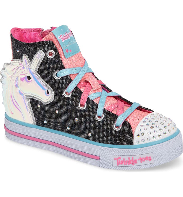 SKECHERS Twinkle Toes Shuffles Prancing Pretty Light-Up Sneaker