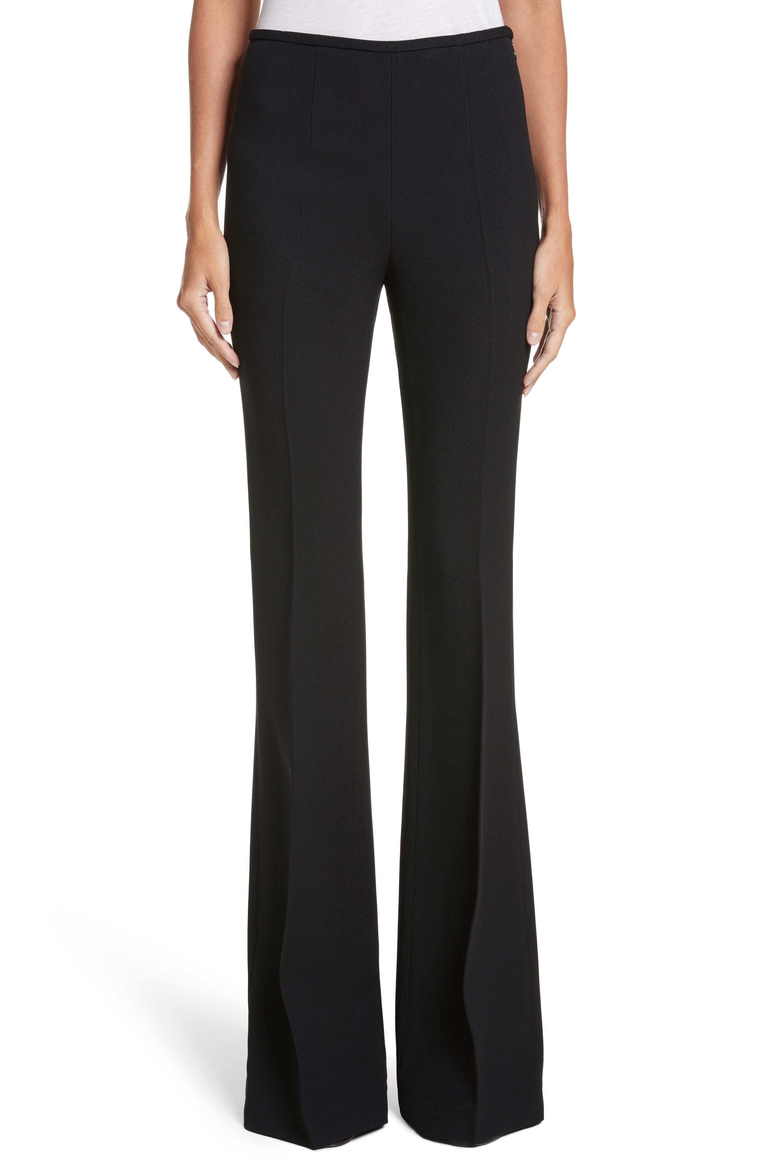 Michael Kors Crepe Sable Flare Pants, Black