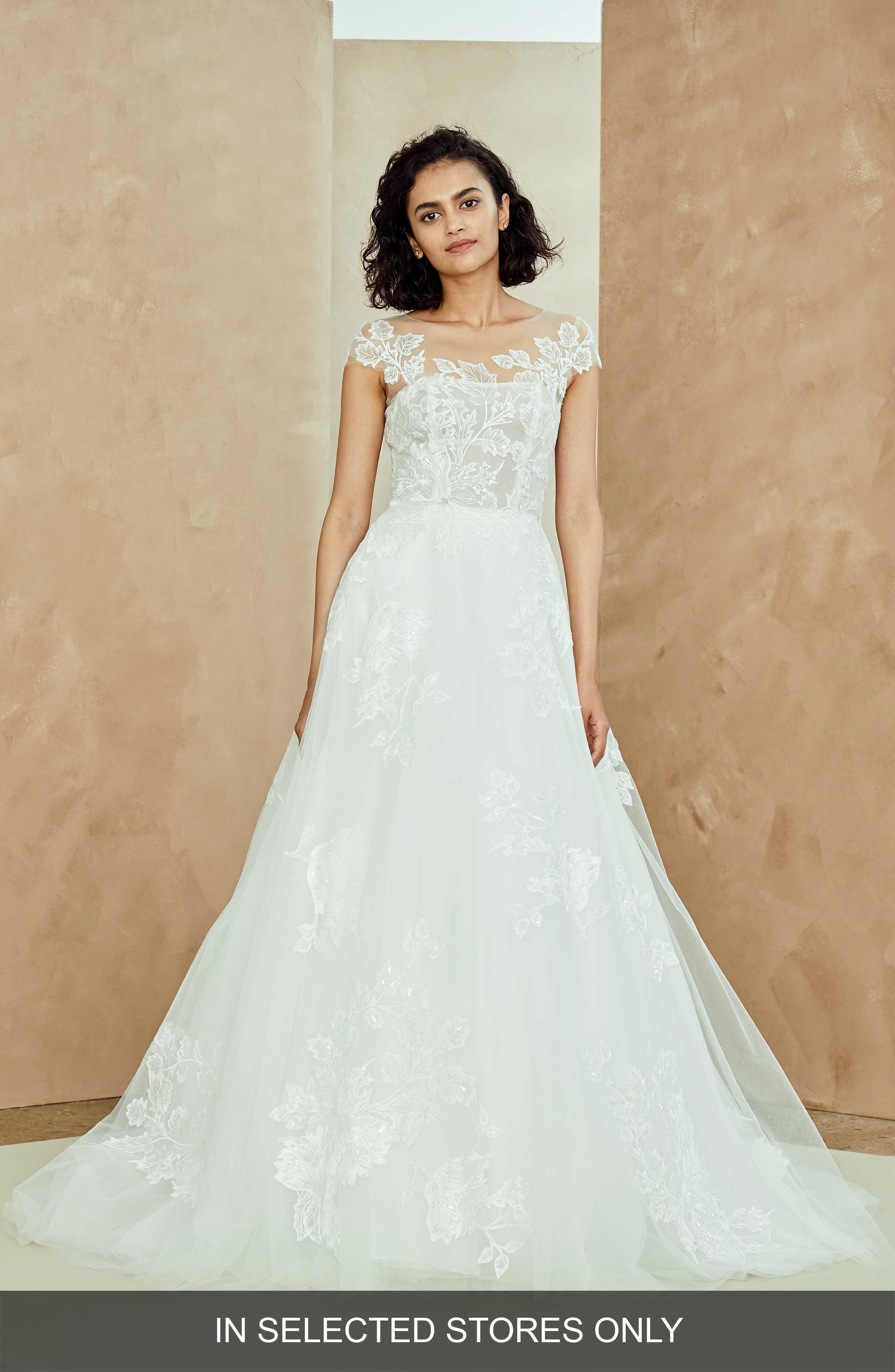 Nouvelle Amsale Miranda Embellished Tulle Ballgown, Size IN STORE ONLY - White