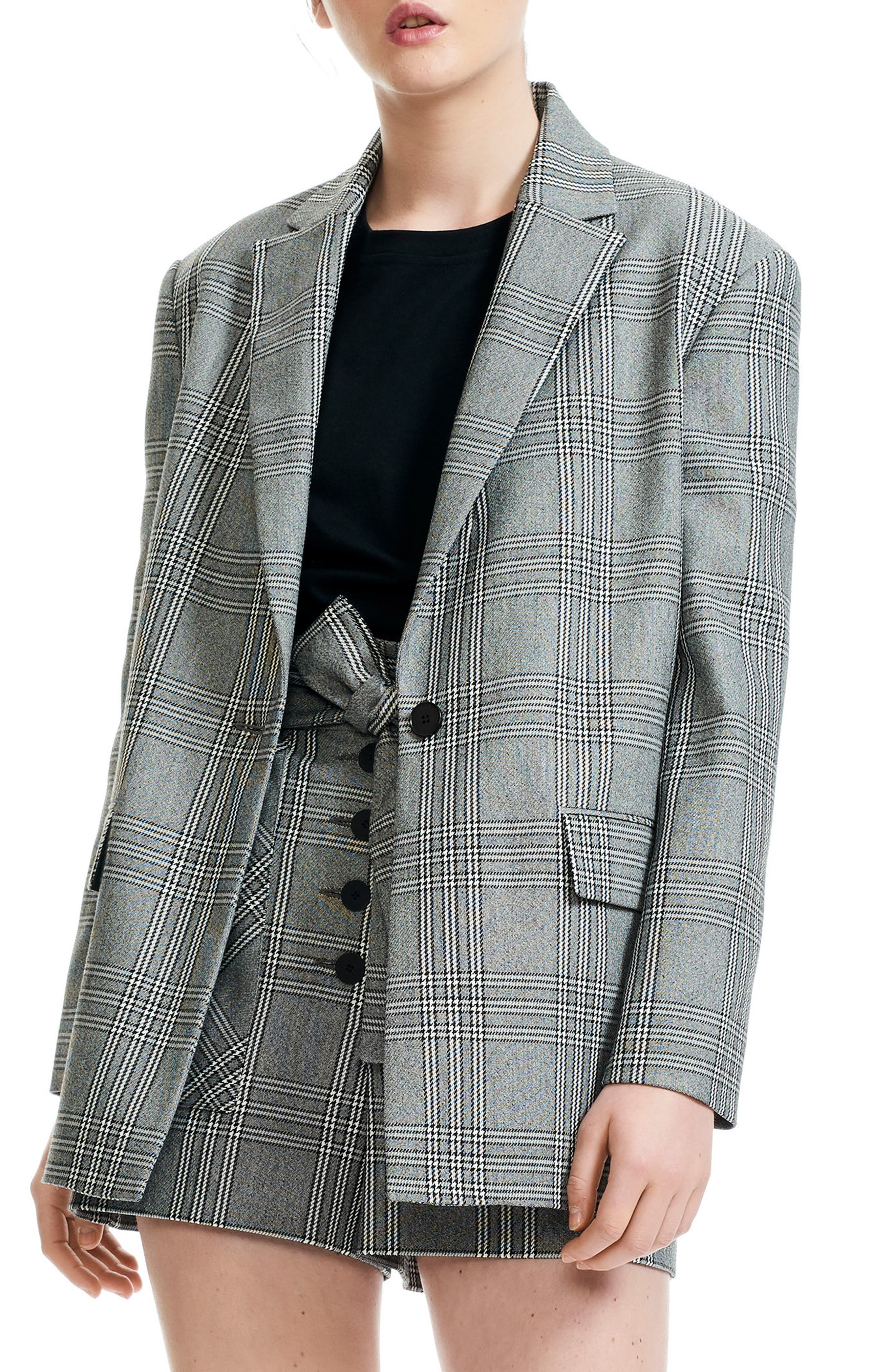 Vaime Plaid Blazer, Main, color, CHECKED