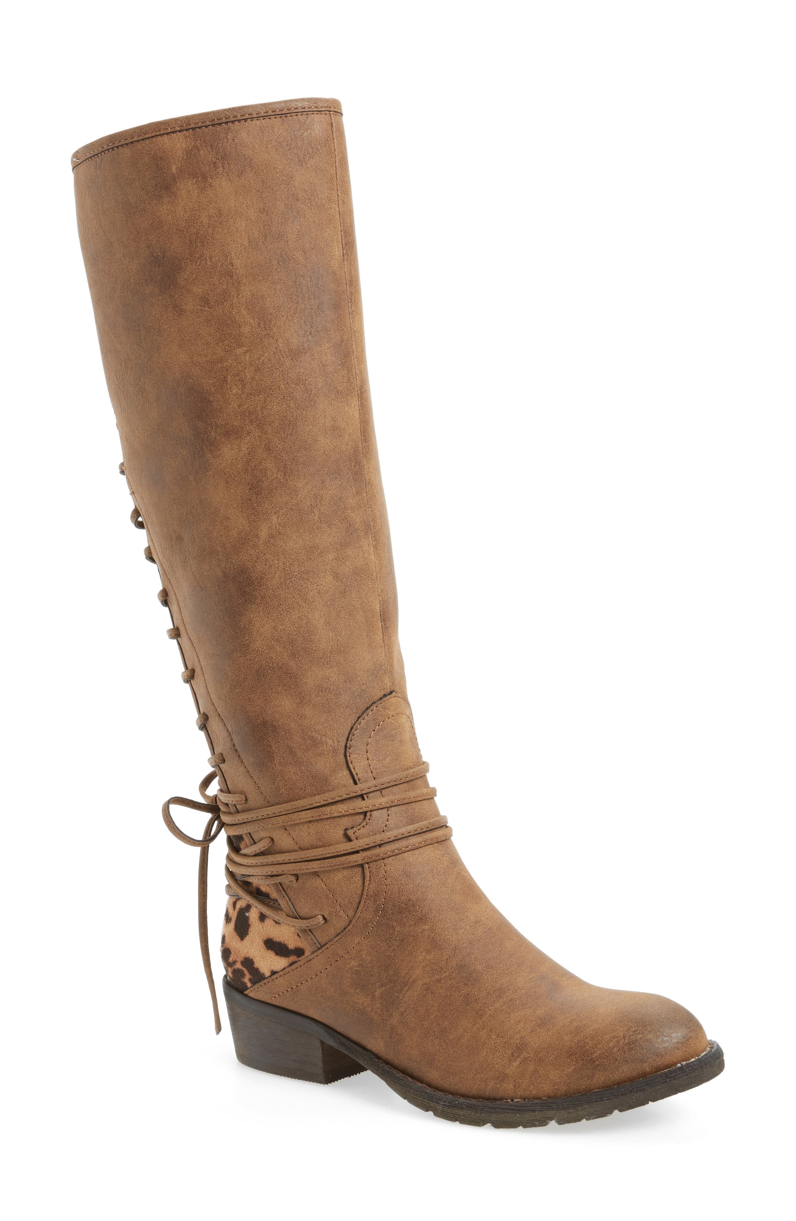 Very Volatile Marcel Corseted Knee High Boot, Brown