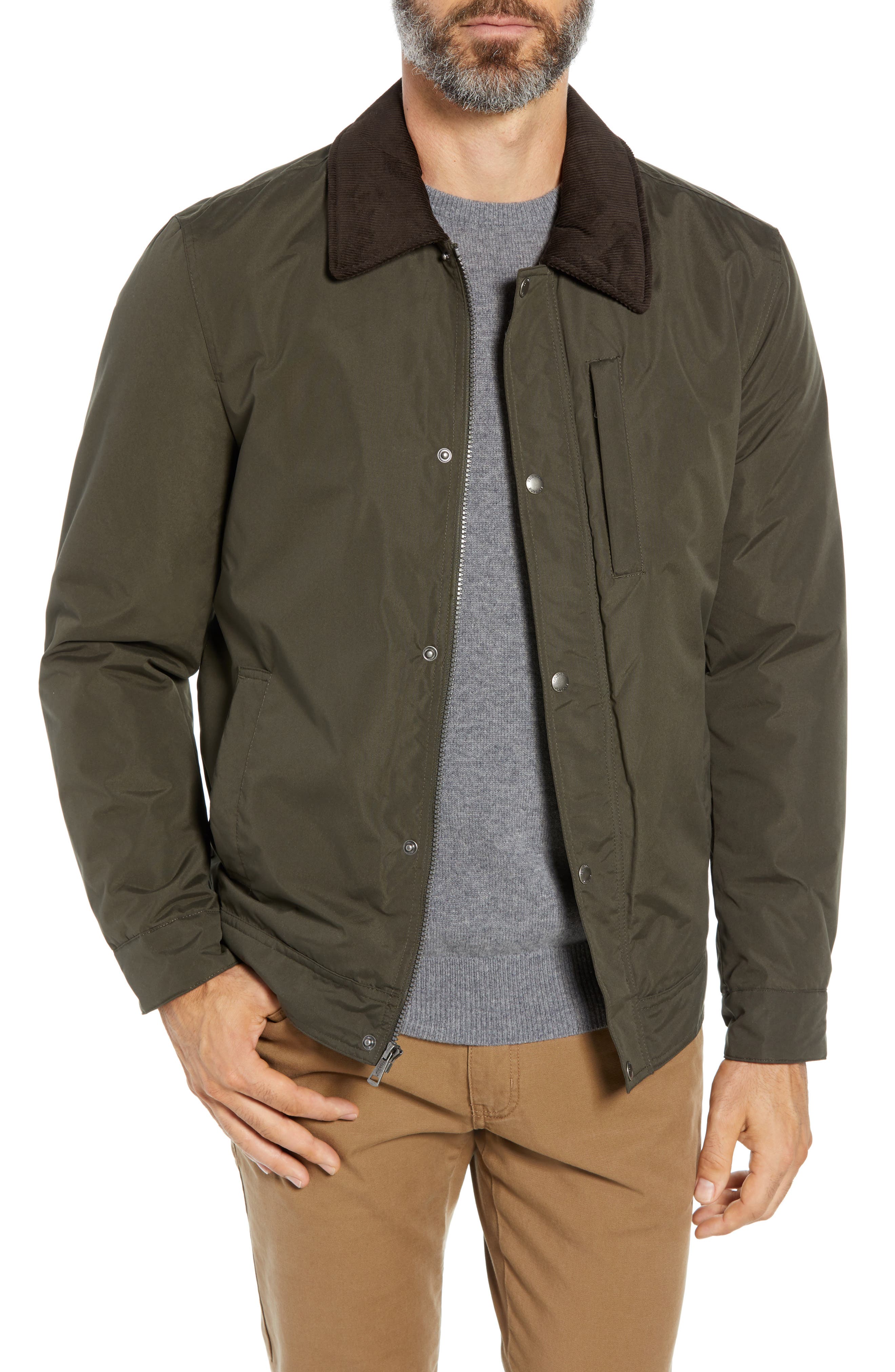 Cole Haan Signature City Rain Barn Jacket, Green