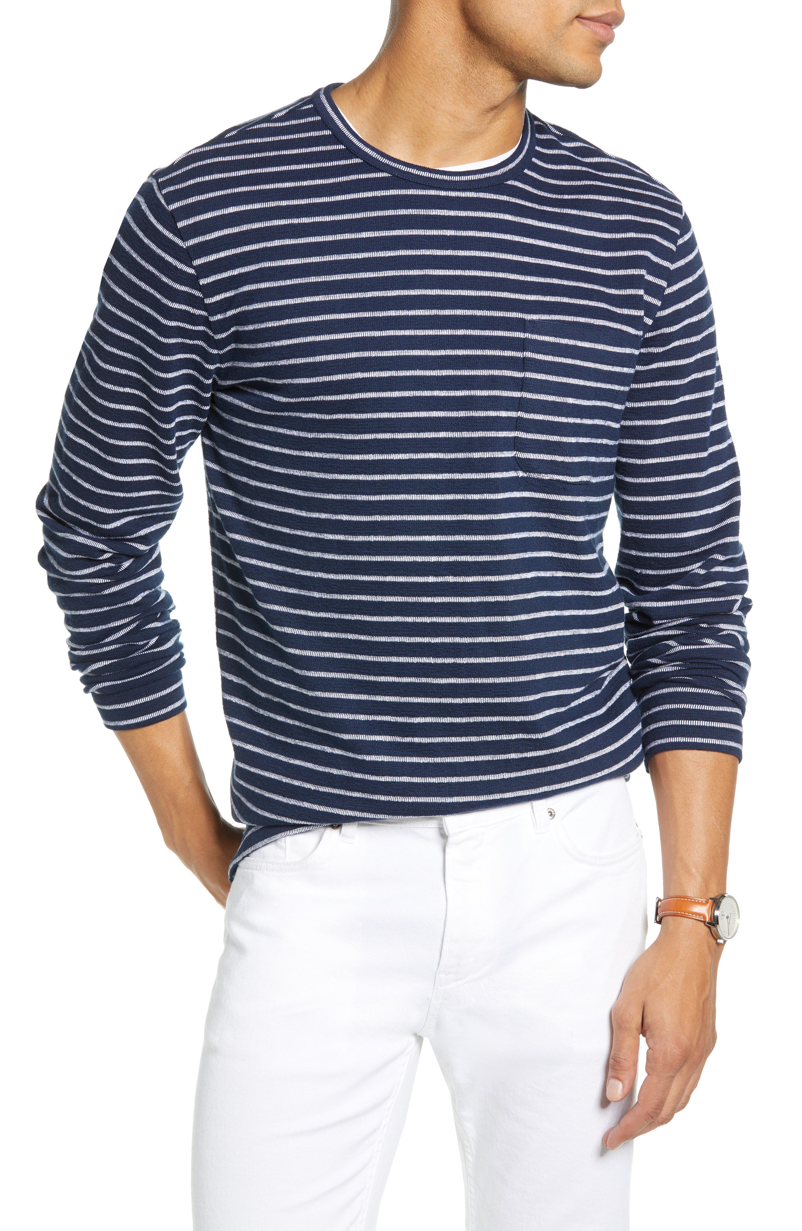 1901 Stripe Cotton Blend Sweater