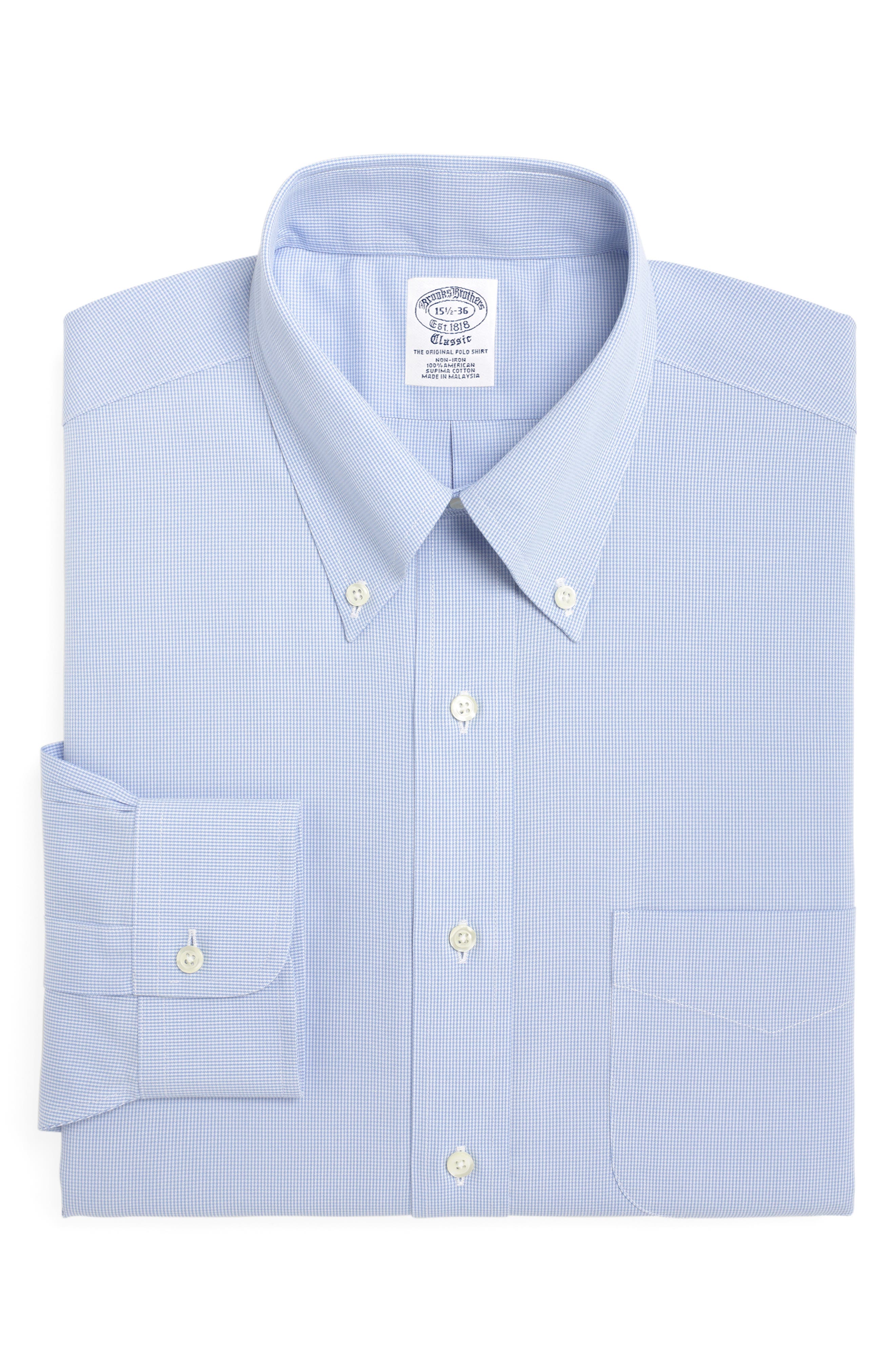 Brooks Brothers Regular Fit Houndstooth Dress Shirt (3 For $207)