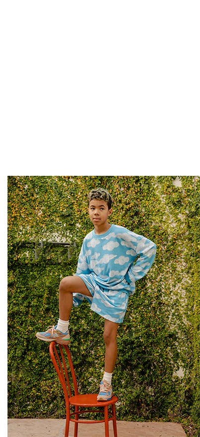 Cristina's kids wear Nordstrom by Cristina tees and shorts.