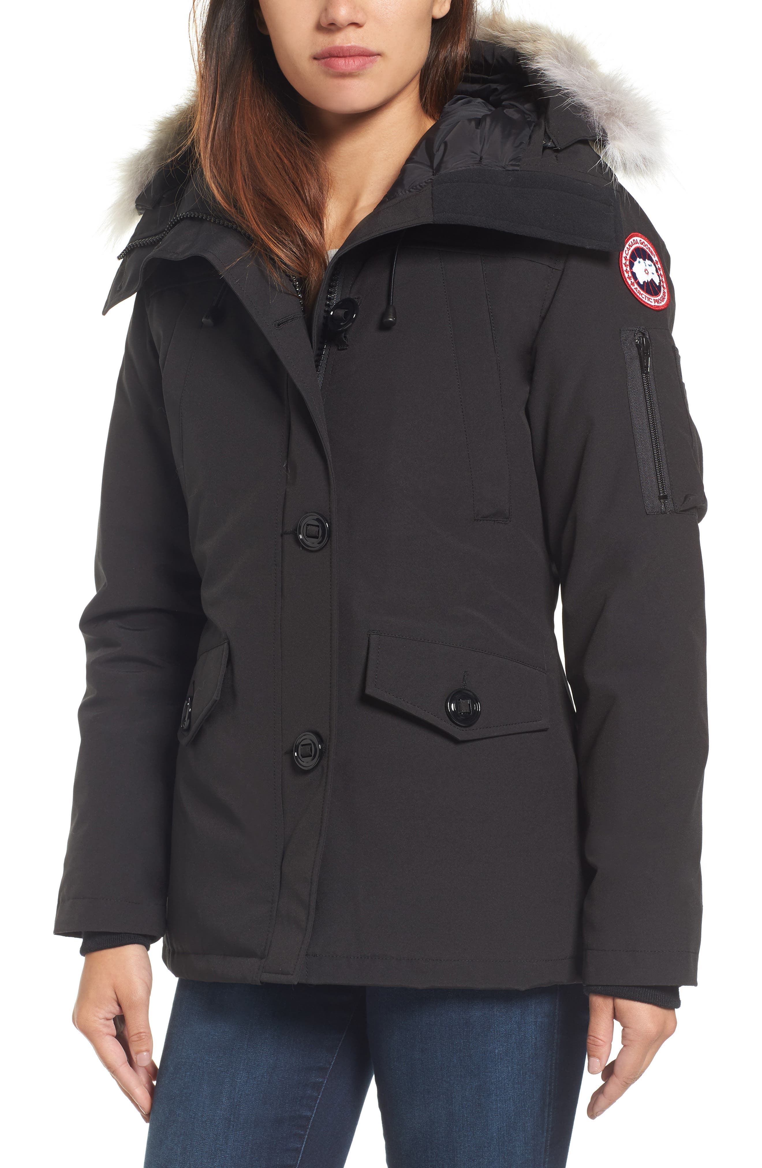 Canada Goose Montebello Slim Fit Down Parka with Genuine Coyote Fur
