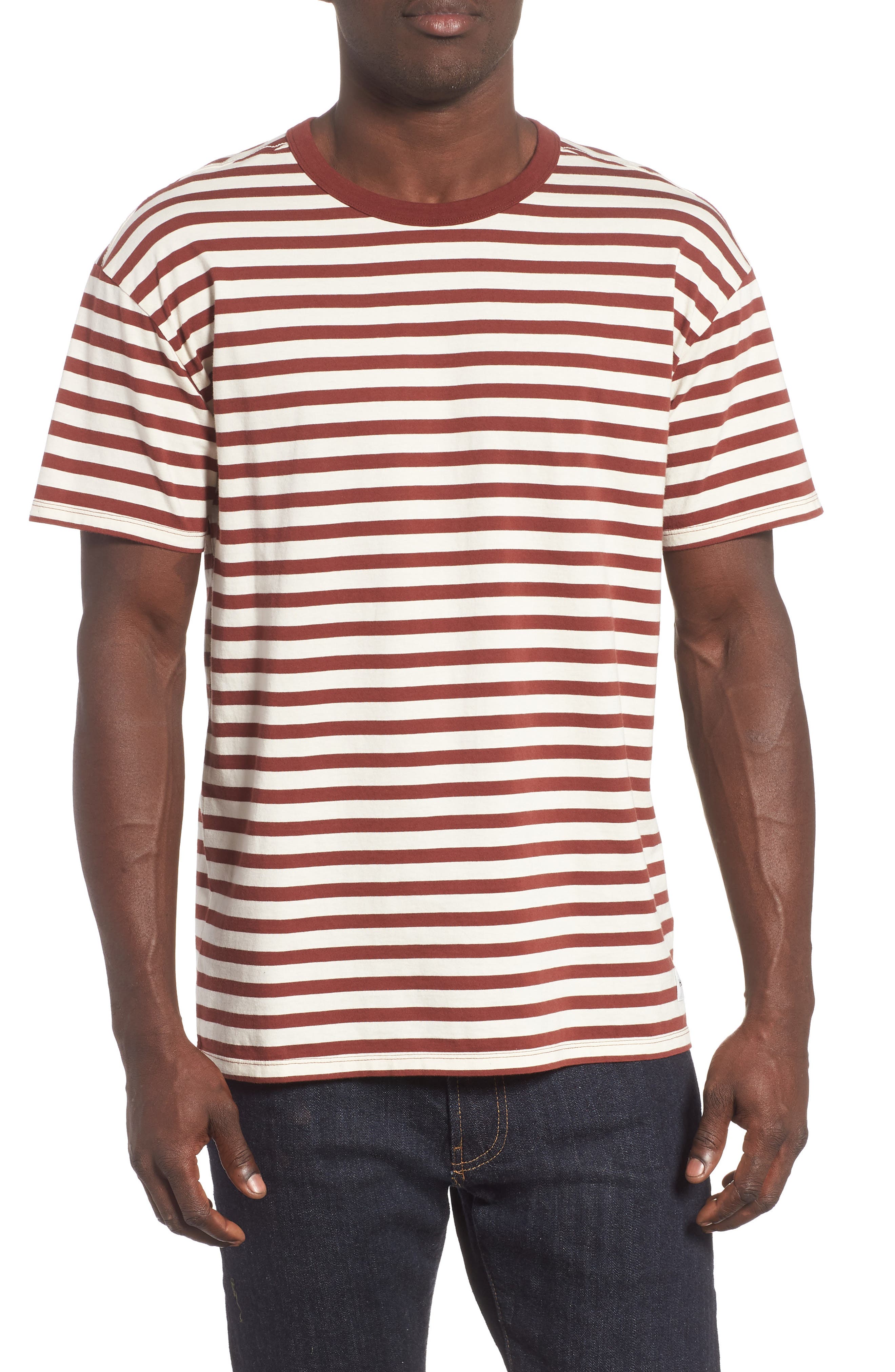 Hurley Salton Stripe T-Shirt, Brown