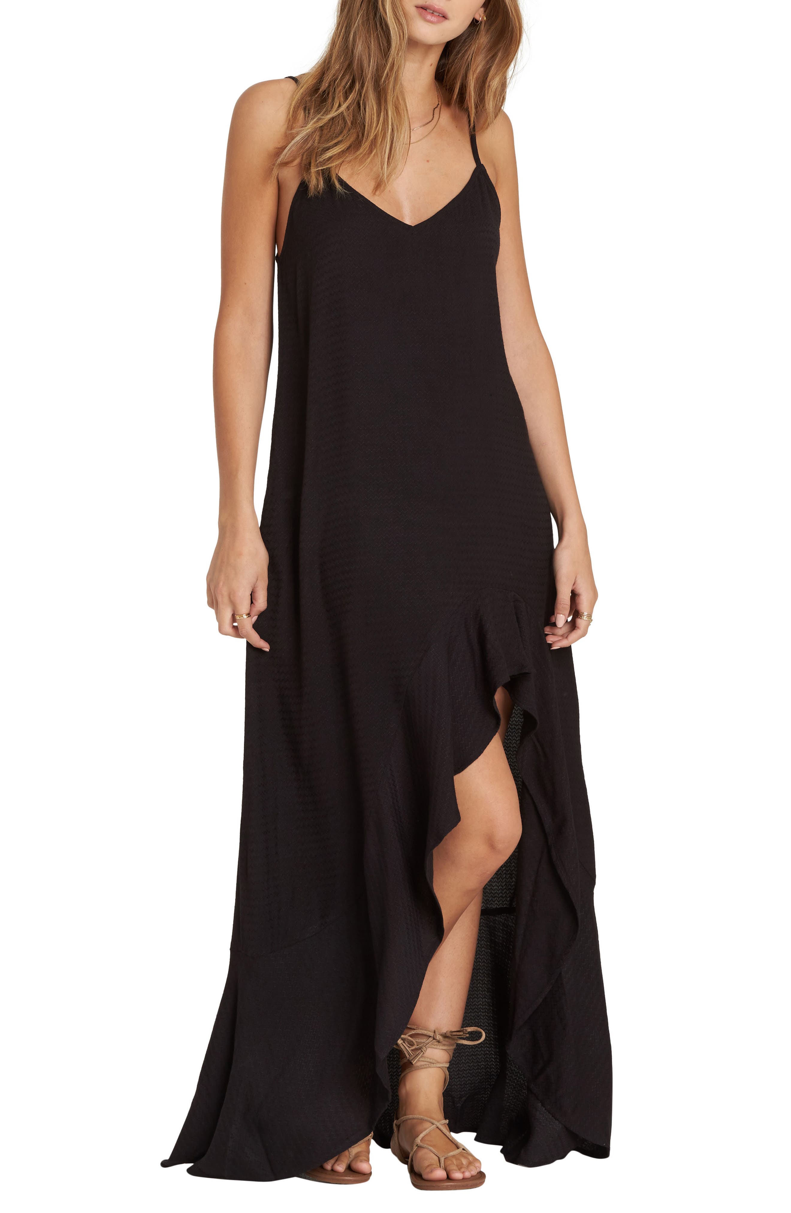 Billabong Kick It Up Maxi Dress, Black