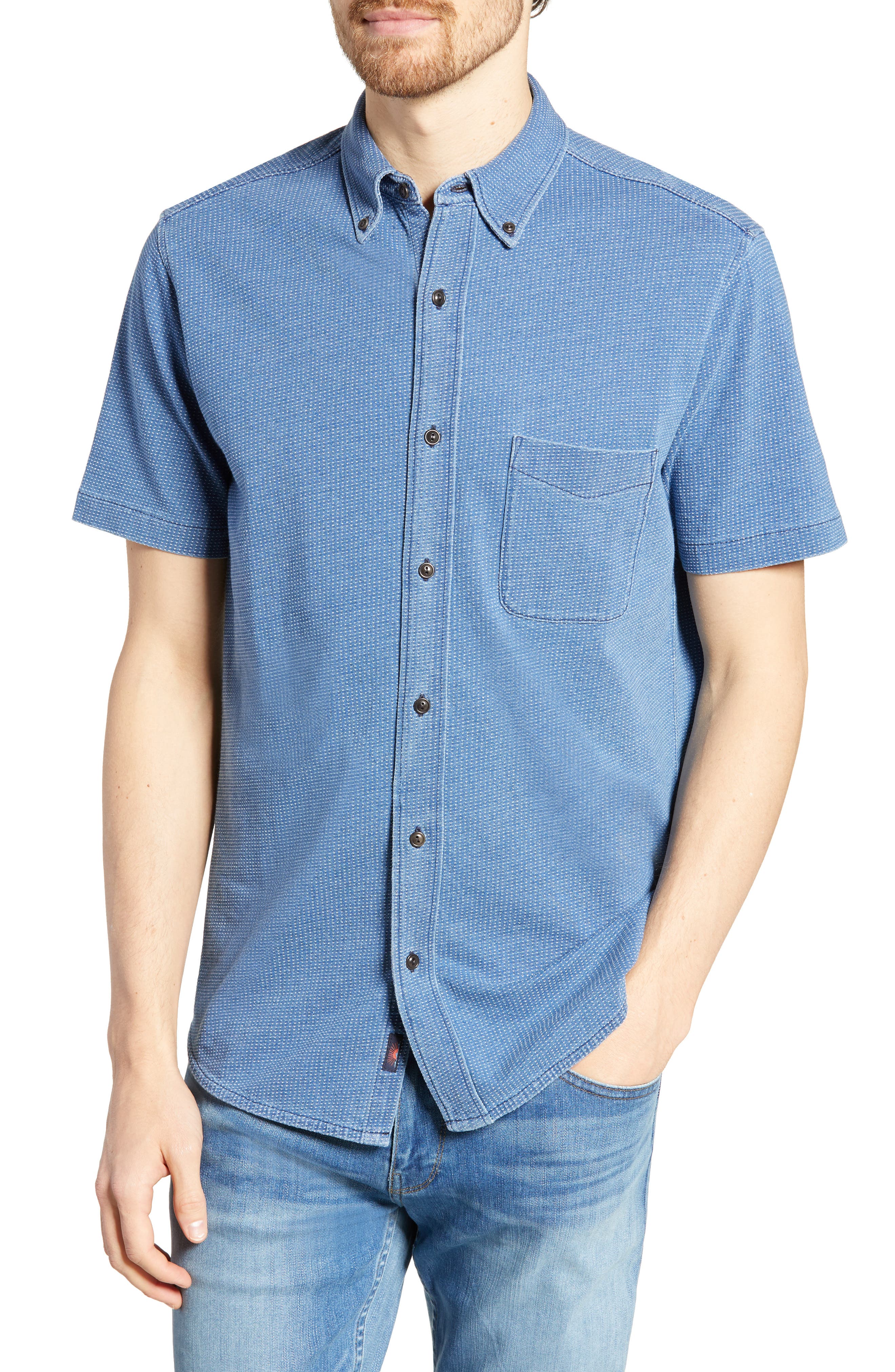 Faherty Pacific Regular Fit Sport Shirt, Blue