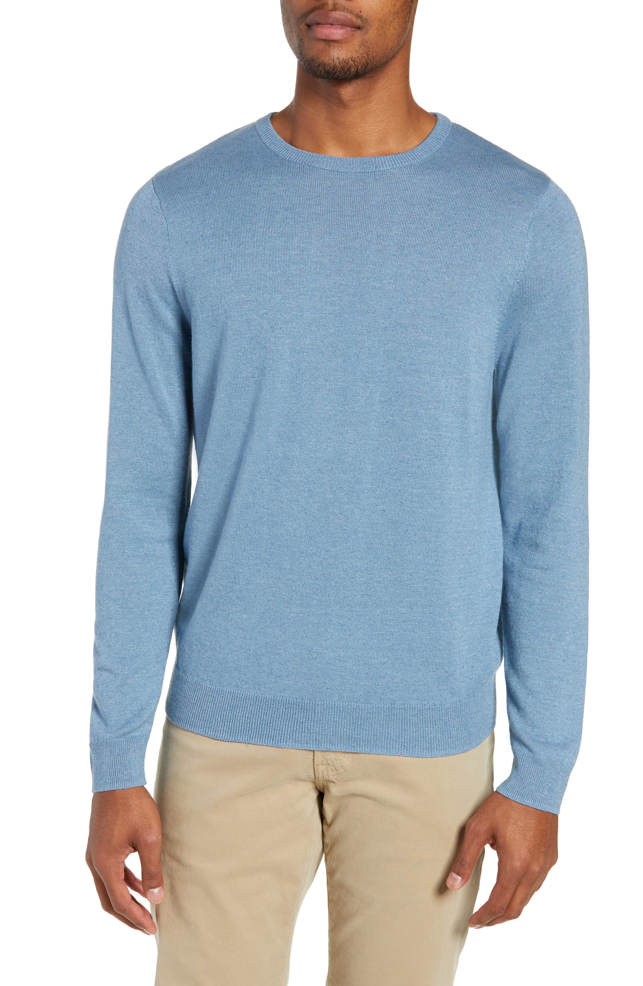 Nordstrom Shop Regular Fit Crewneck Sweater, Blue