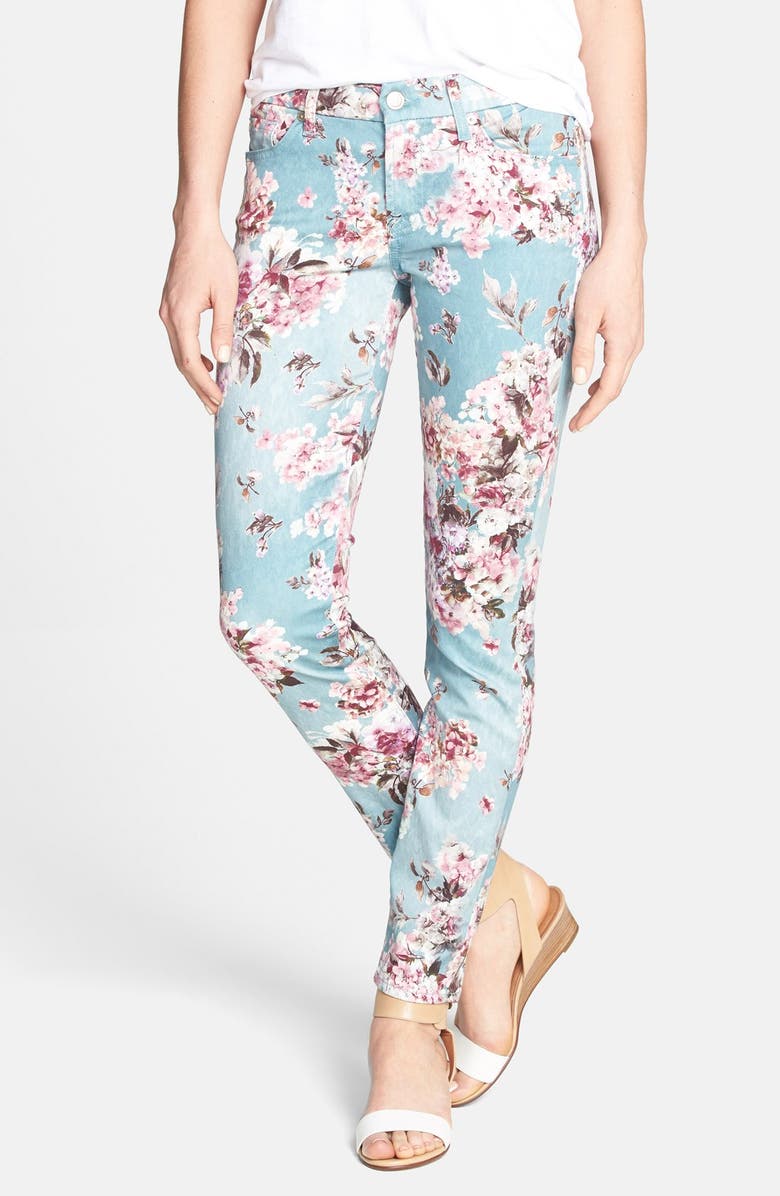 7 For All Mankind® Floral Print Skinny Ankle Jeans (Victorian Floral ...