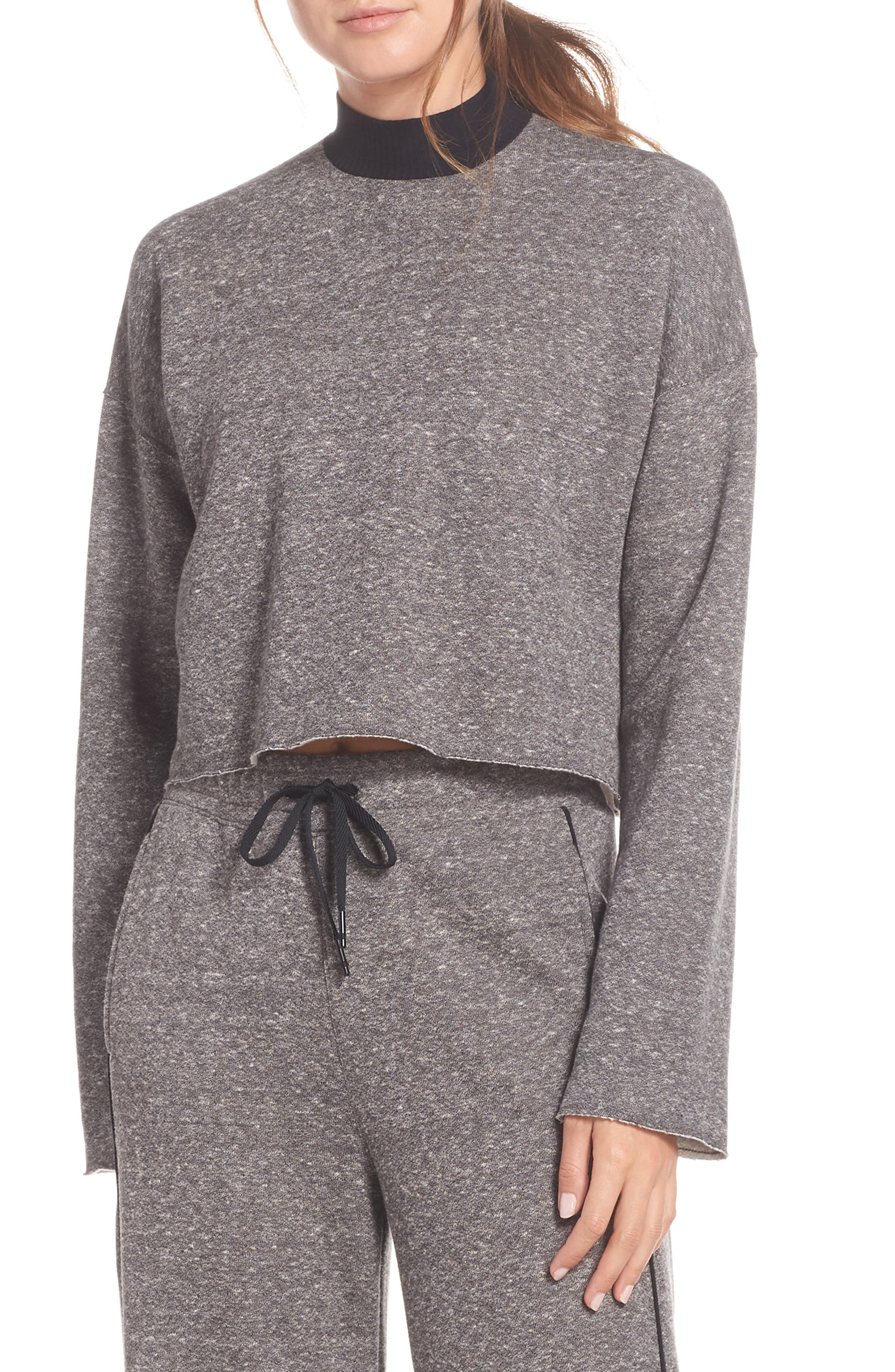 Alala Cropped Mock Neck Sweatshirt