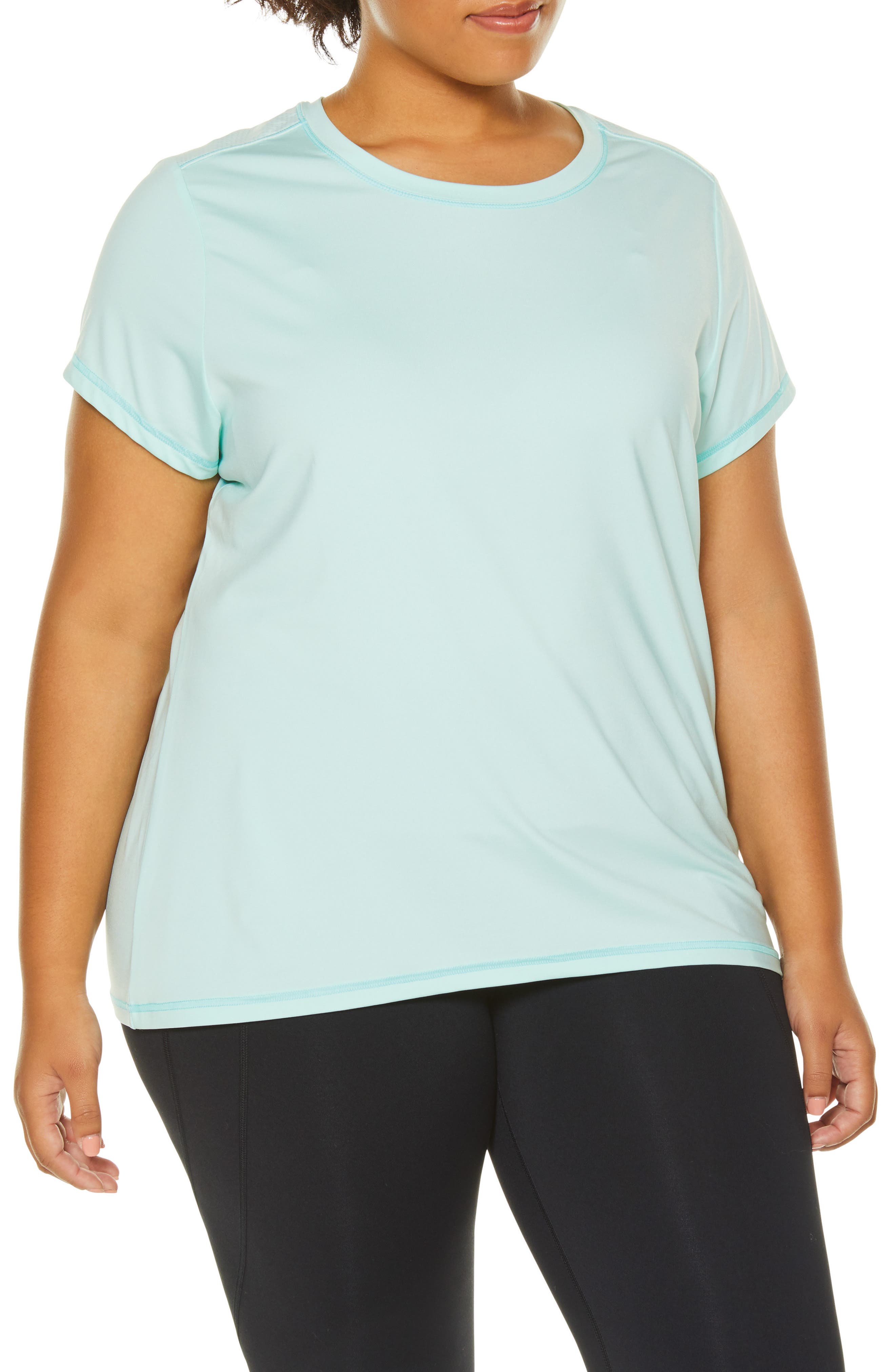 Plus Size Shape Activewear Wishbone Tee, Blue/green